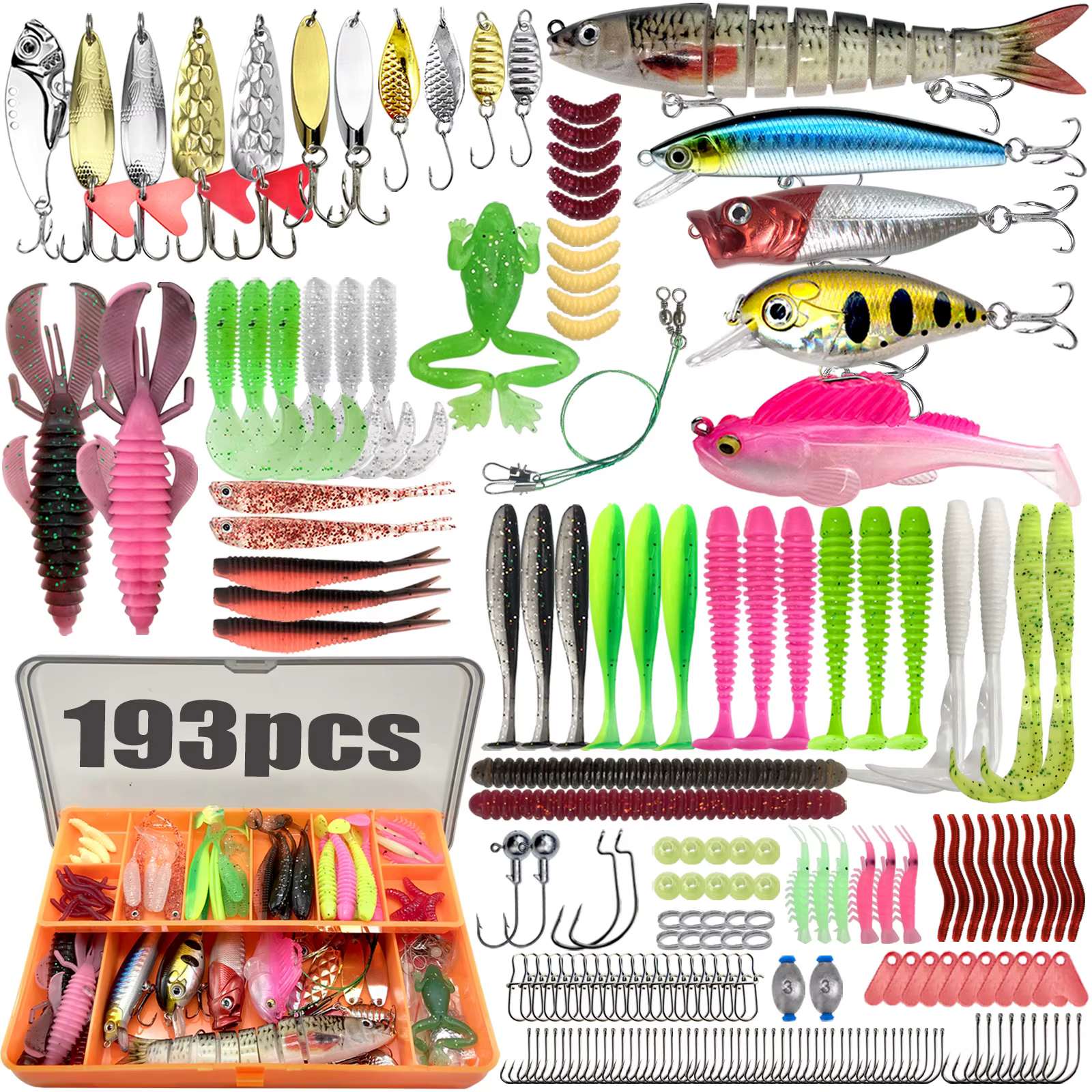 Fishing 83/133/193/239/409pcs Fishing Lure Kit For Trout/Pike/Bass Multi-Lure Fishing Set Layered Tackle Pro Gear - view 4