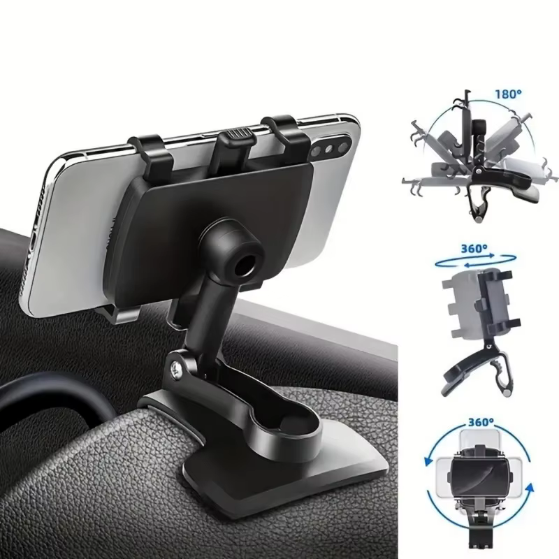 Universal Multi-Function Car Mobile Phone Holder Dashboard GPS Mobile Phone Holder Clip 360 Degree Rotatable Car - view 2