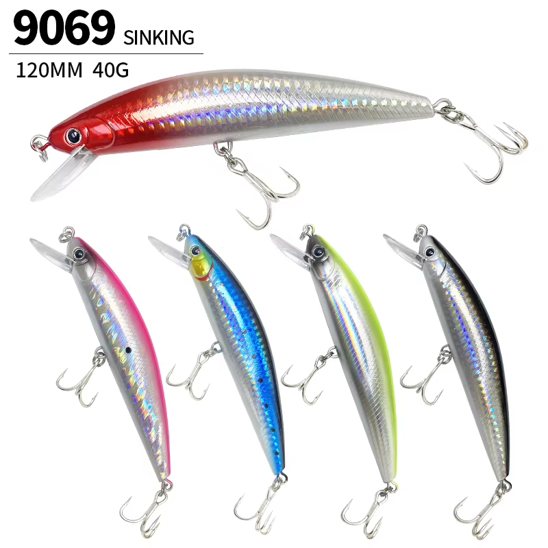 40g 120mm Heavy Sinking Minnow Lures Long Casting Artificial Hard Baits Seabass Trout Swimbait Pesca Wobbler Fishing - view 6