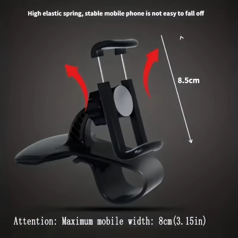 Car Phone Holder, Multifunctional Phone Stand, Rotatable Fixing Device, Applicable GPS Navigation, Car Dashboard - view 3