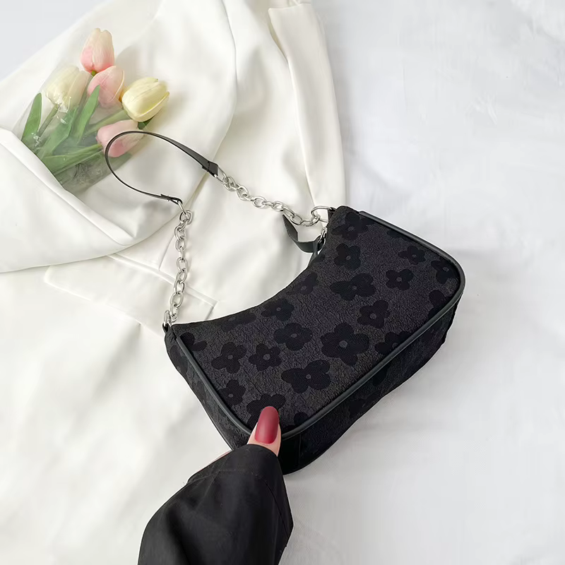 Fashion Felt Shoulder Bags for Women Small Casual Underarm Bag Female Hand Crossbody Bags for Women - view 5