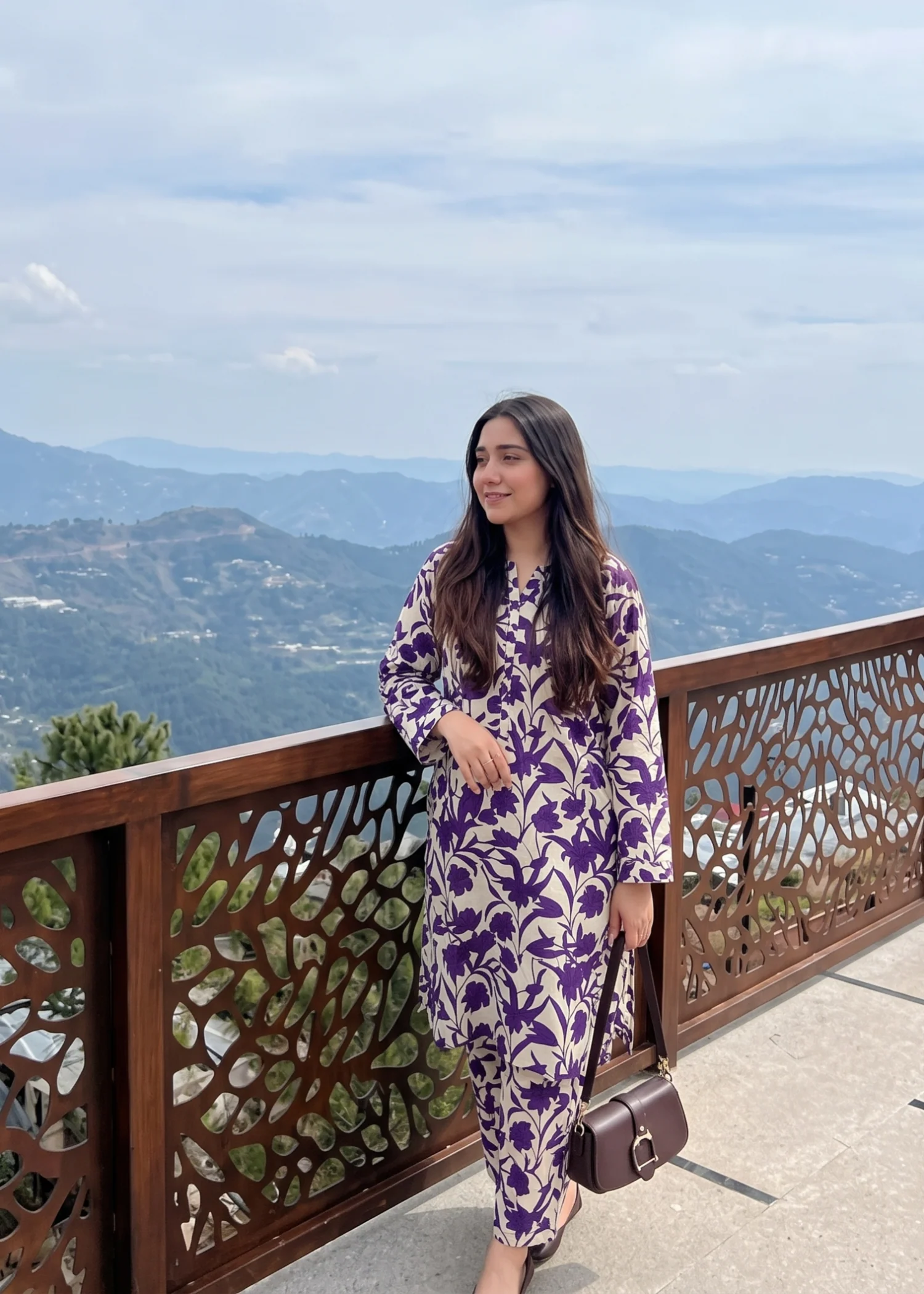 khaddar Unstitched in Purple