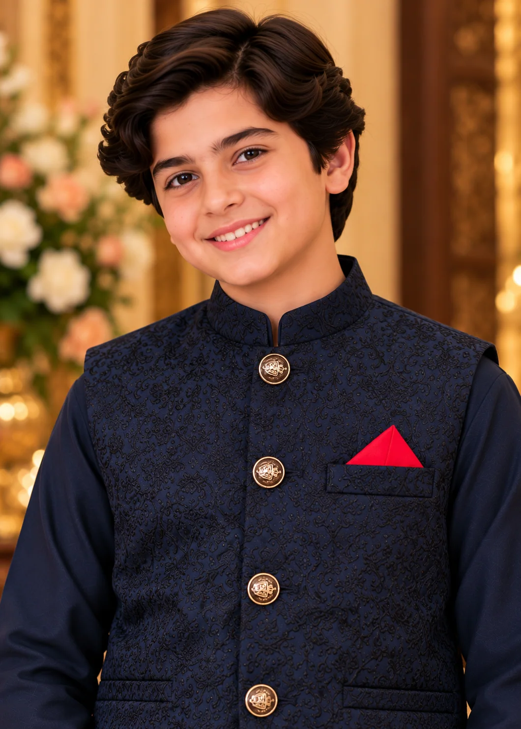wash & wear Waistcoat in Moonlight blue