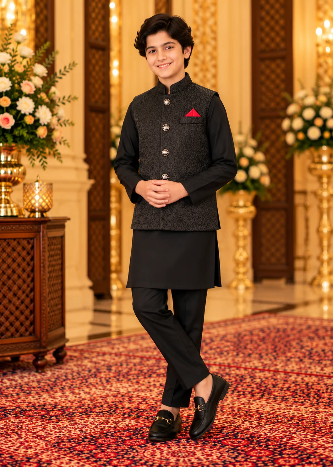 wash & wear Waistcoat in Carbon