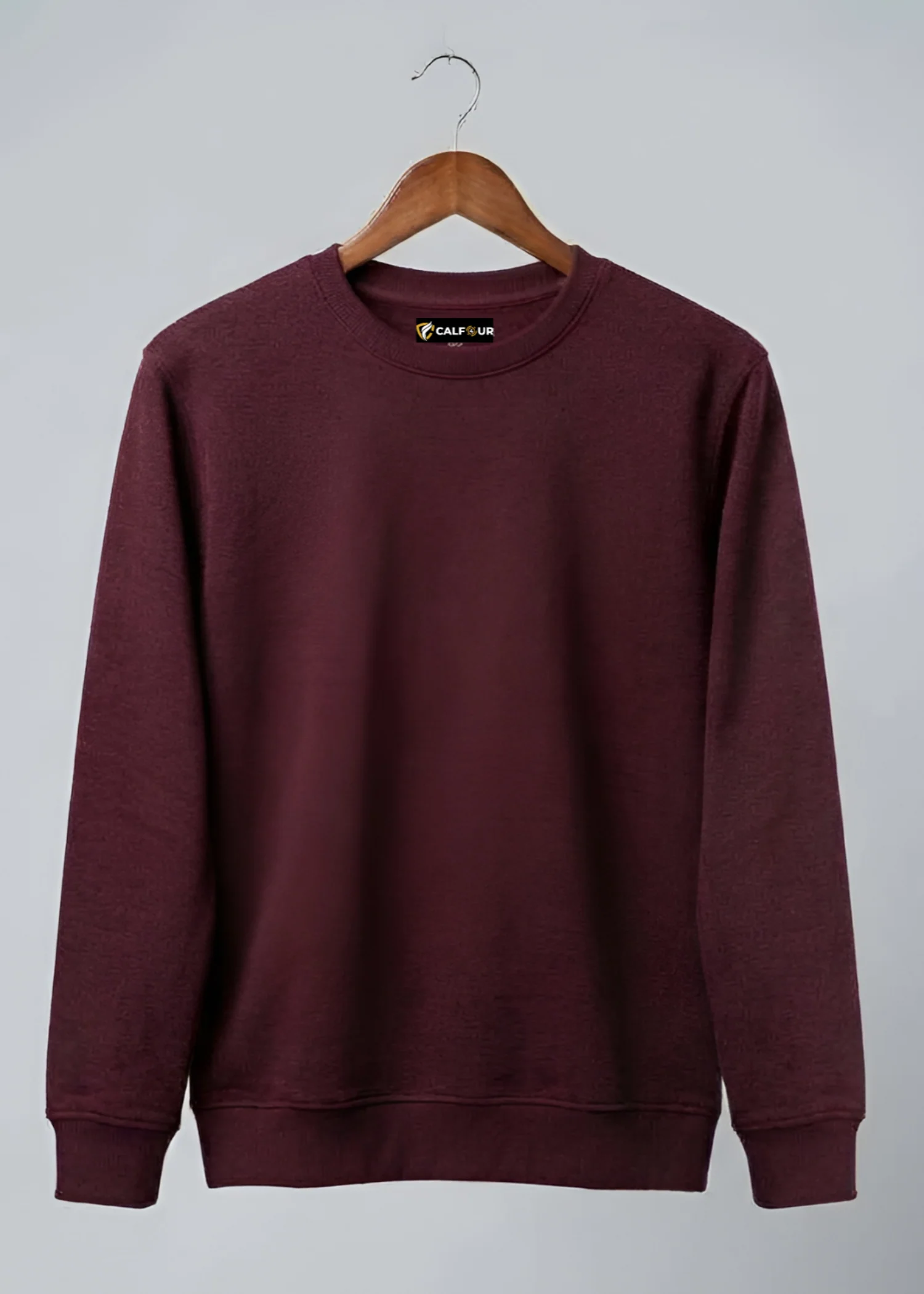 fleece Sweatshirt in Burgundy
