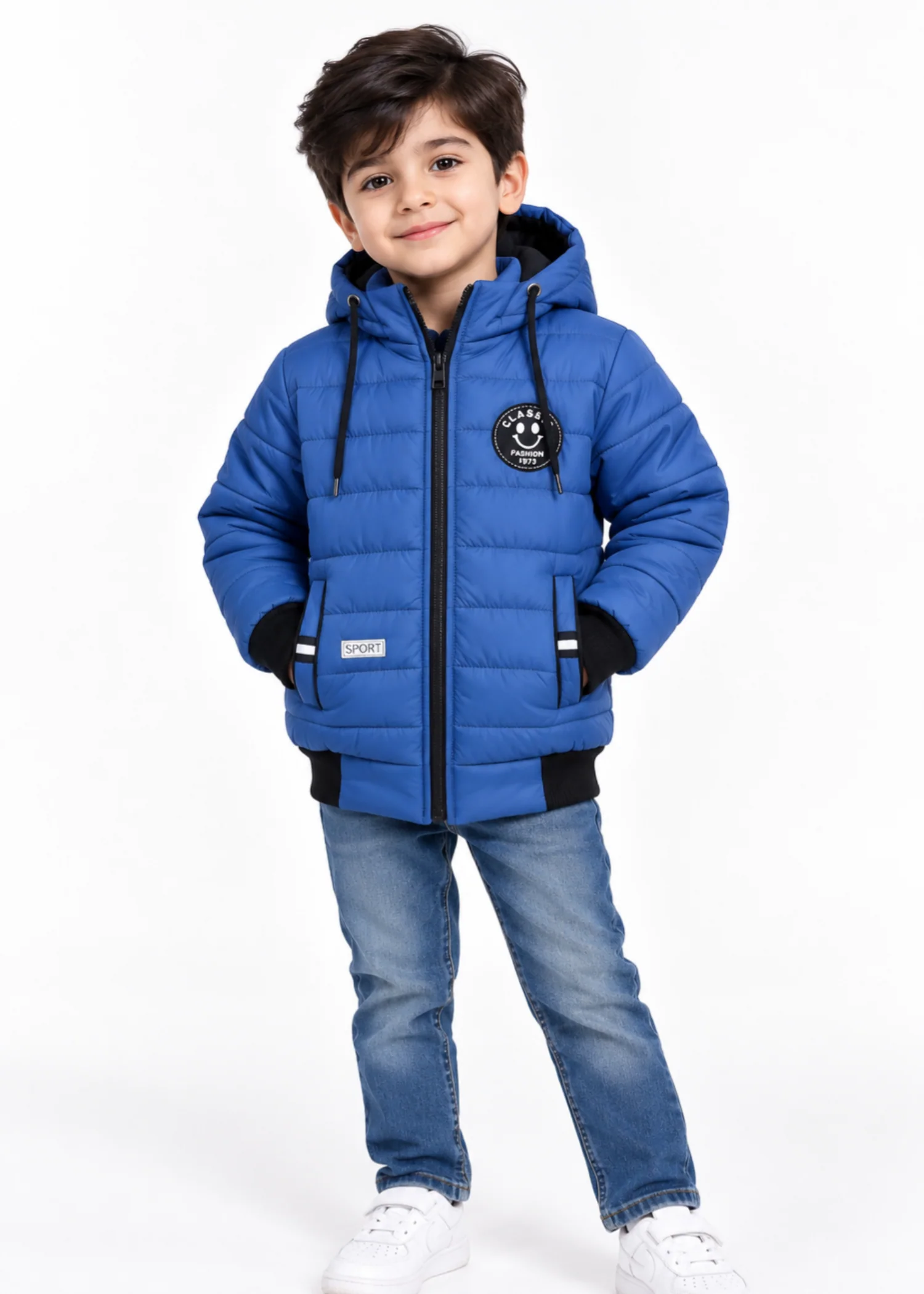 fleece Jacket in Sapphire blue