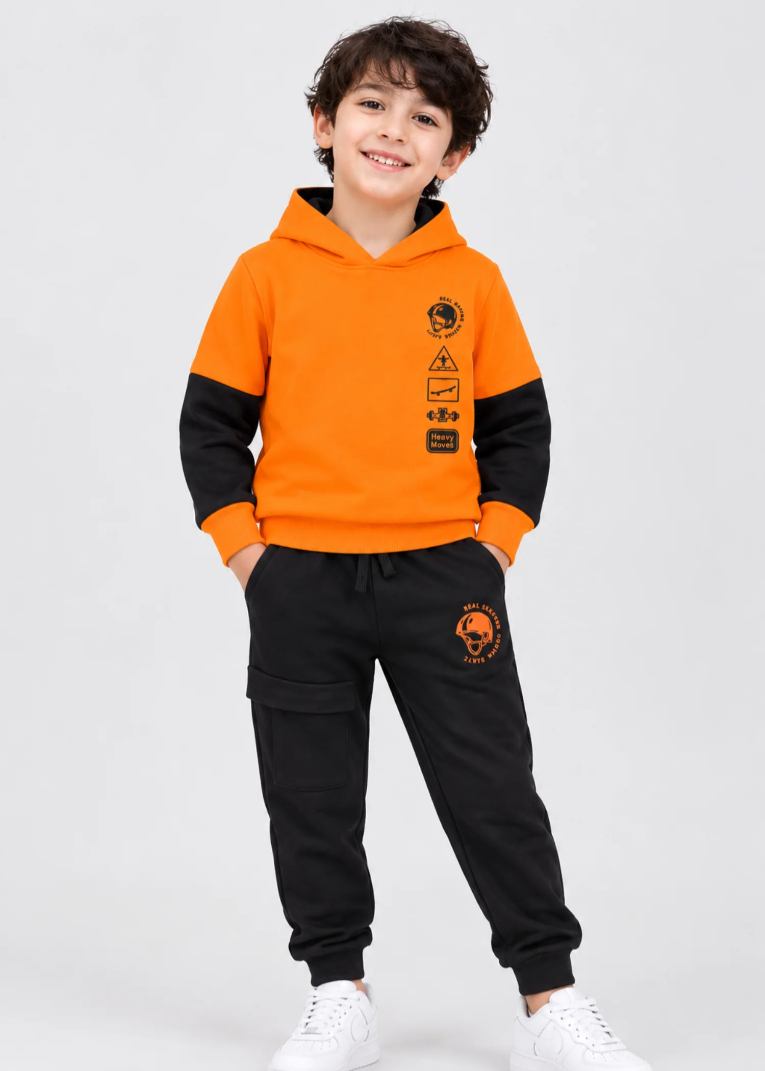 Co ord Sets in Black, orange