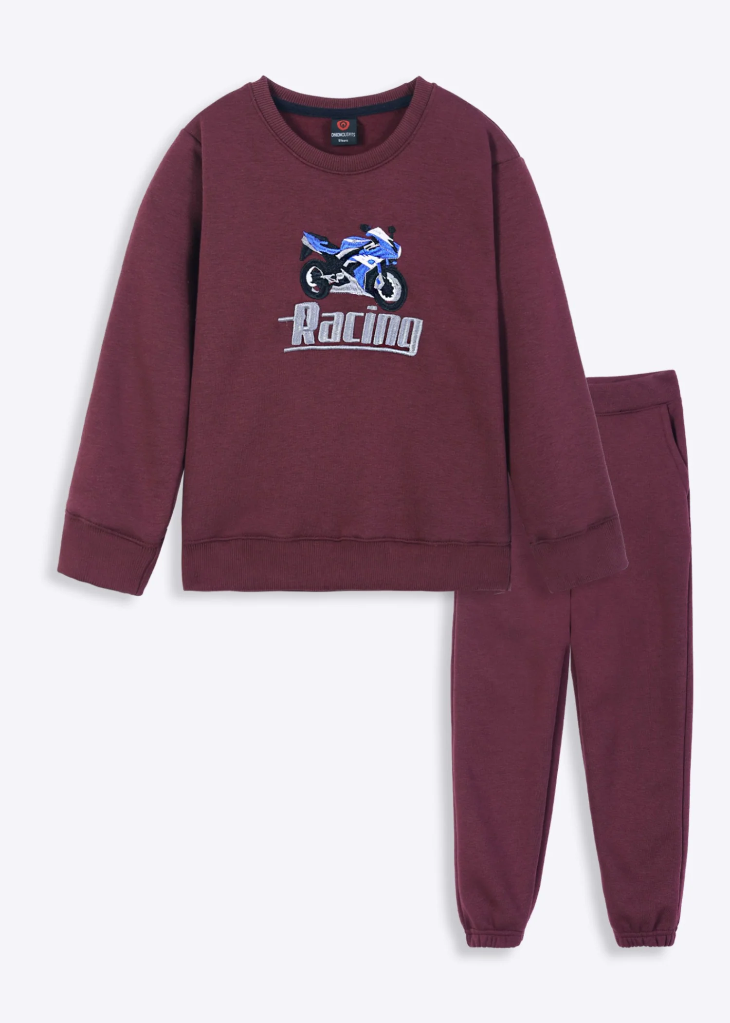 fleece Tracksuit in Maroon