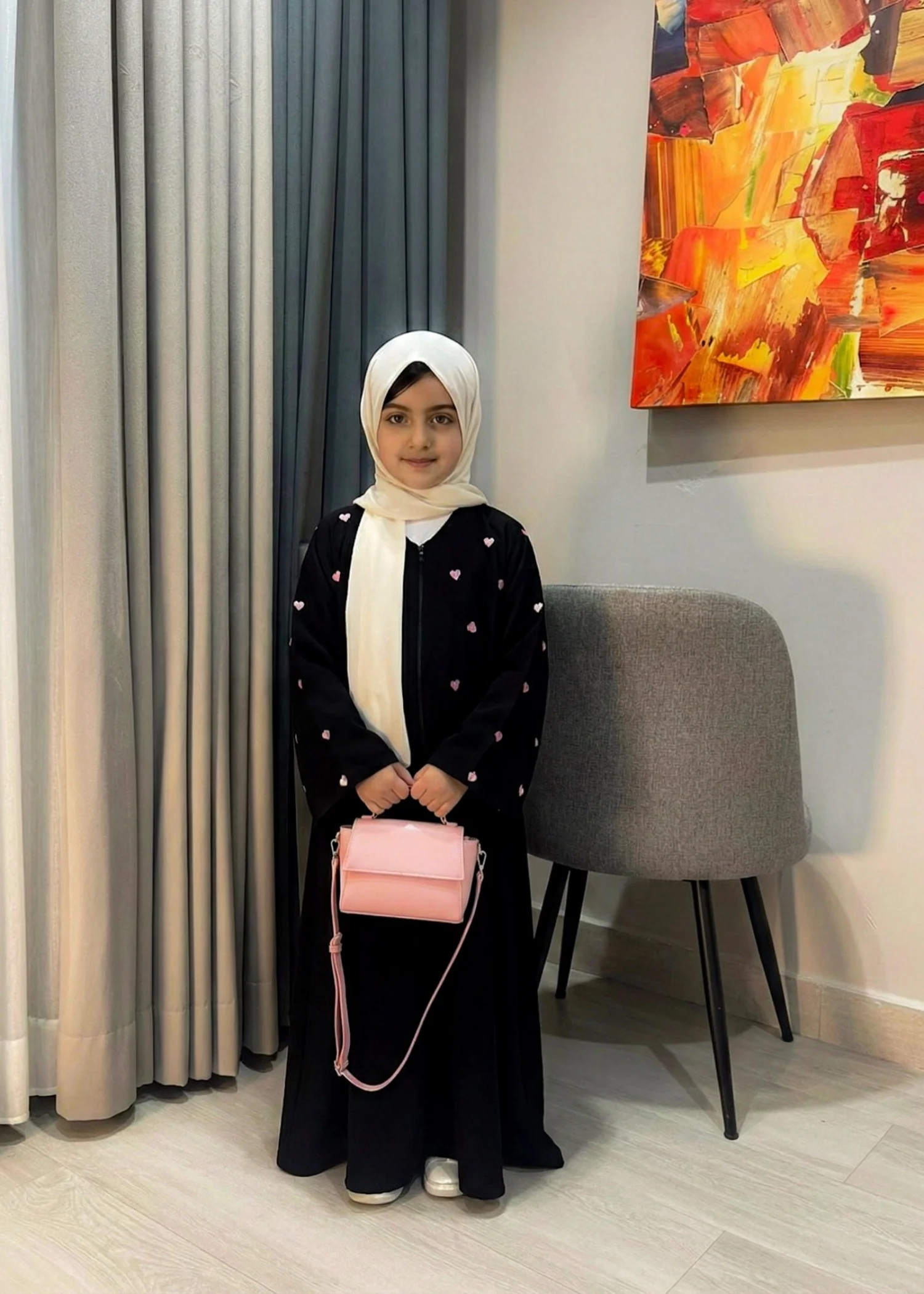 nidha Abaya in Black