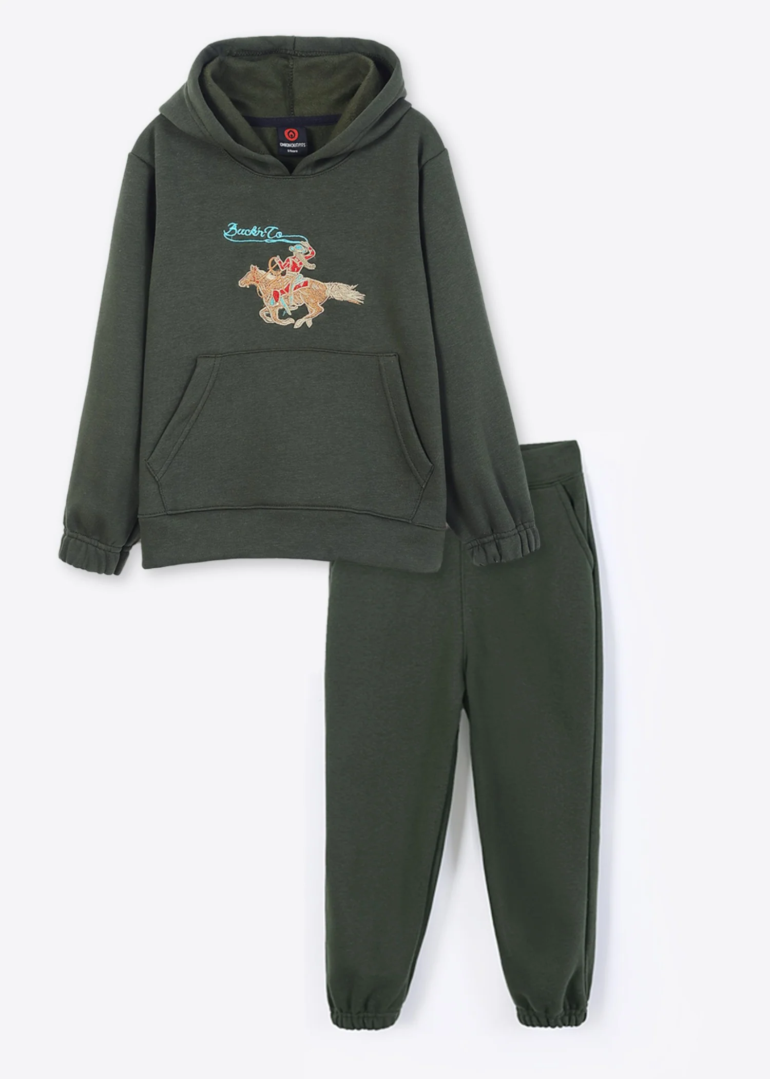 fleece Hoodie in Green