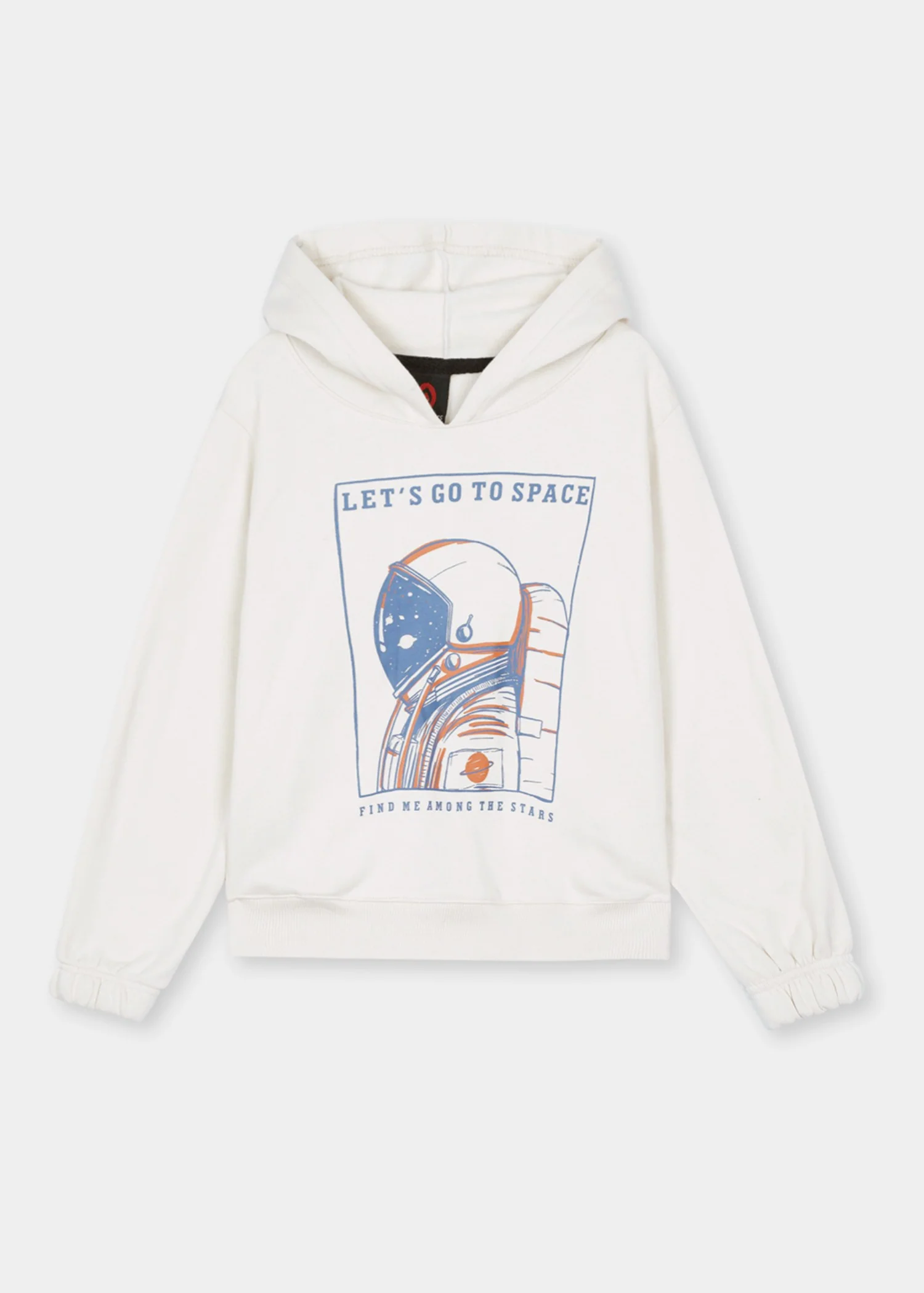 fleece Hoodie in Off-white