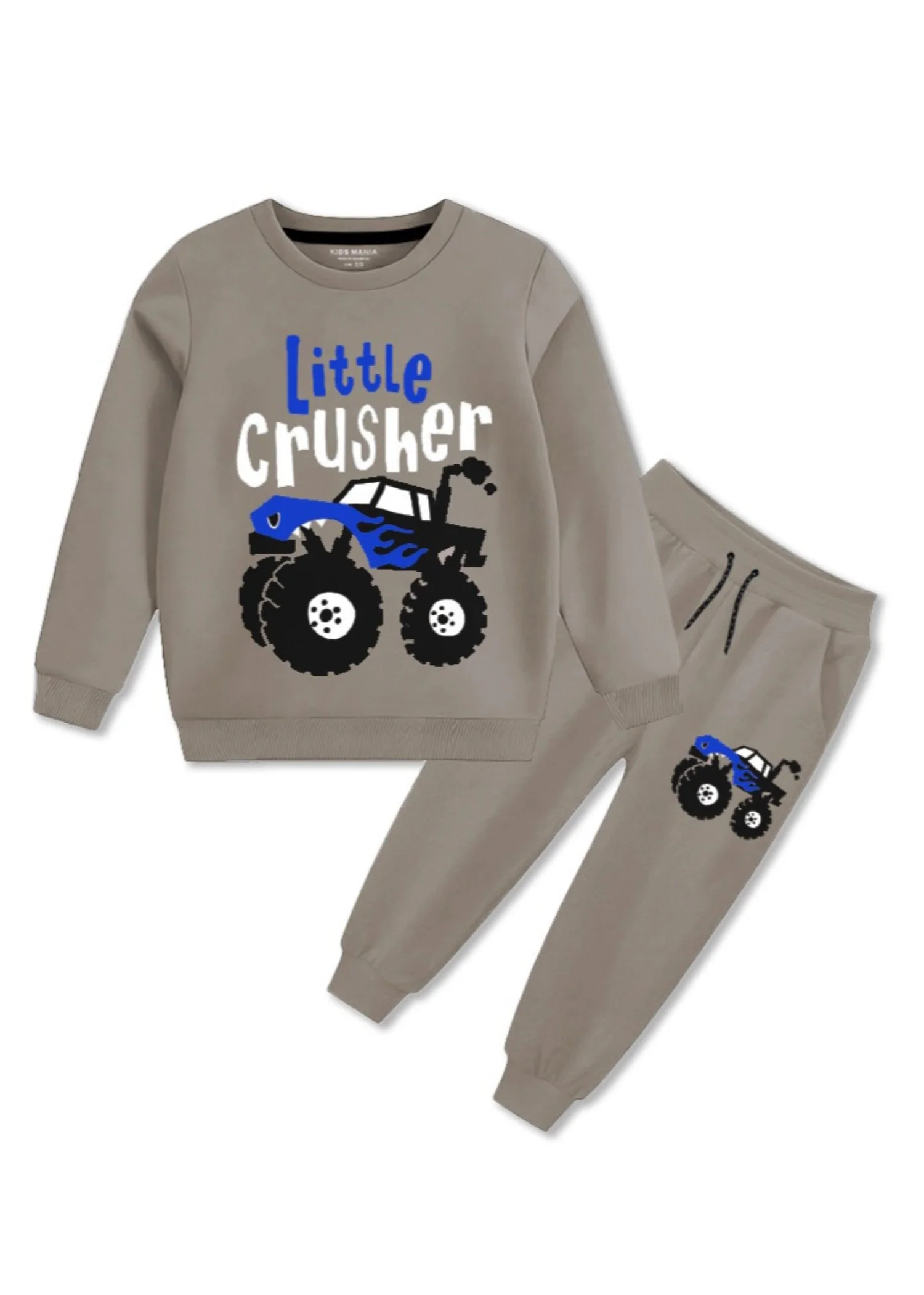 fleece Tracksuit in Warm grey