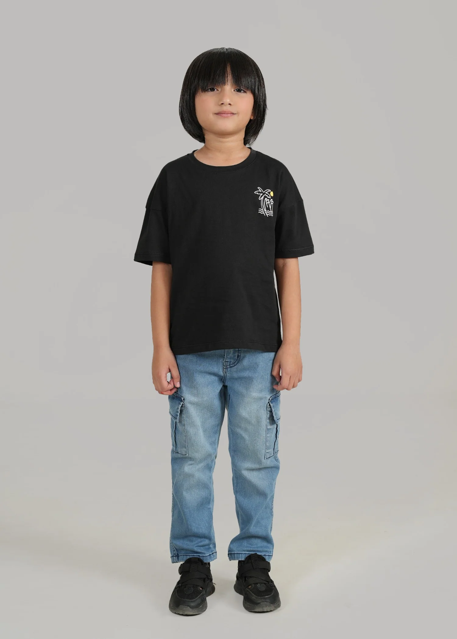 cotton T Shirt in Black