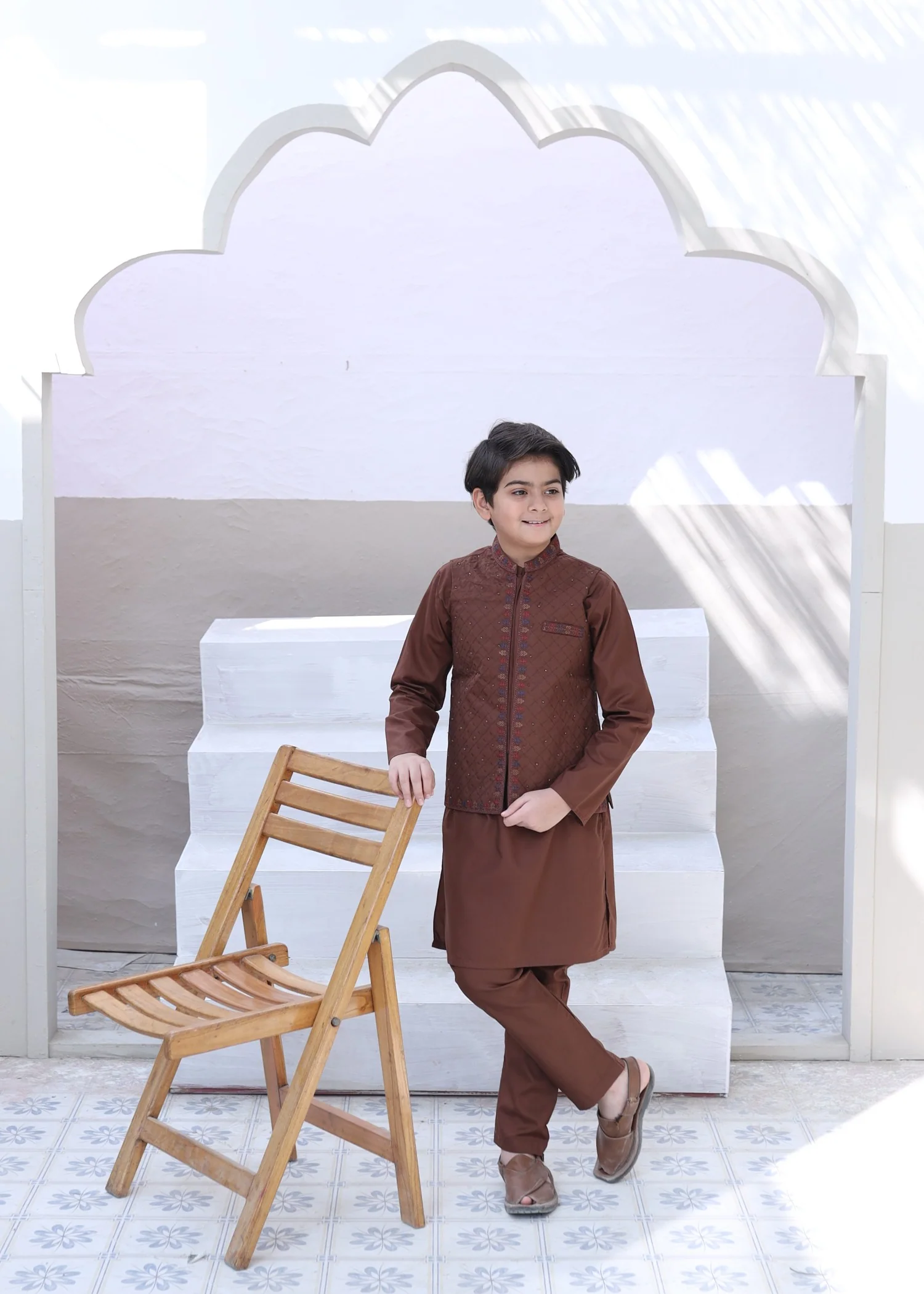 suiting Waistcoat in Chestnut brown