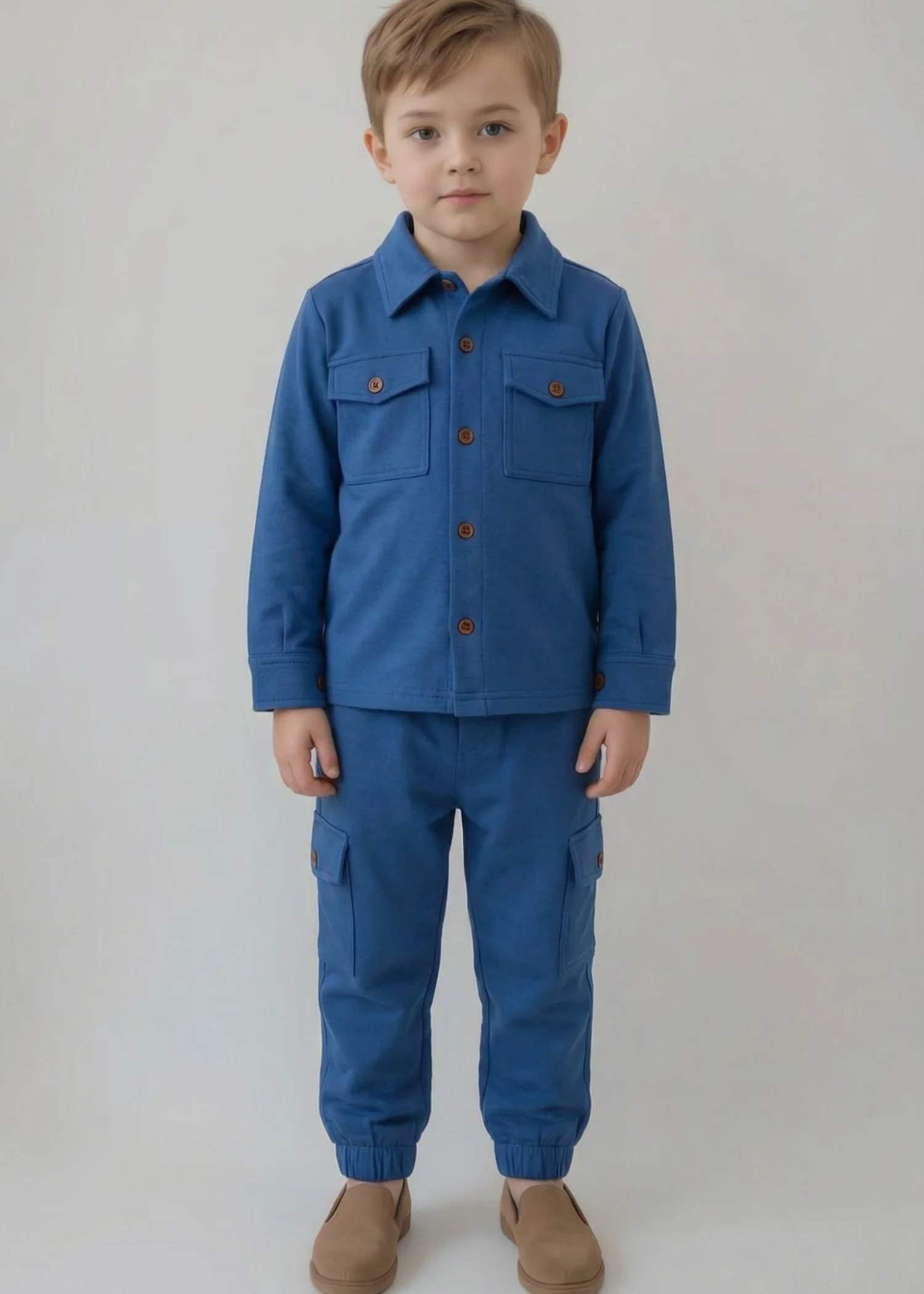 french terry Co ord Sets in Royal blue