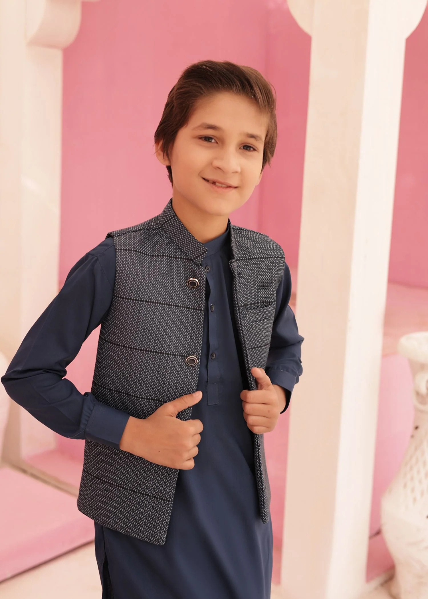 suiting Waistcoat in Aegean blue