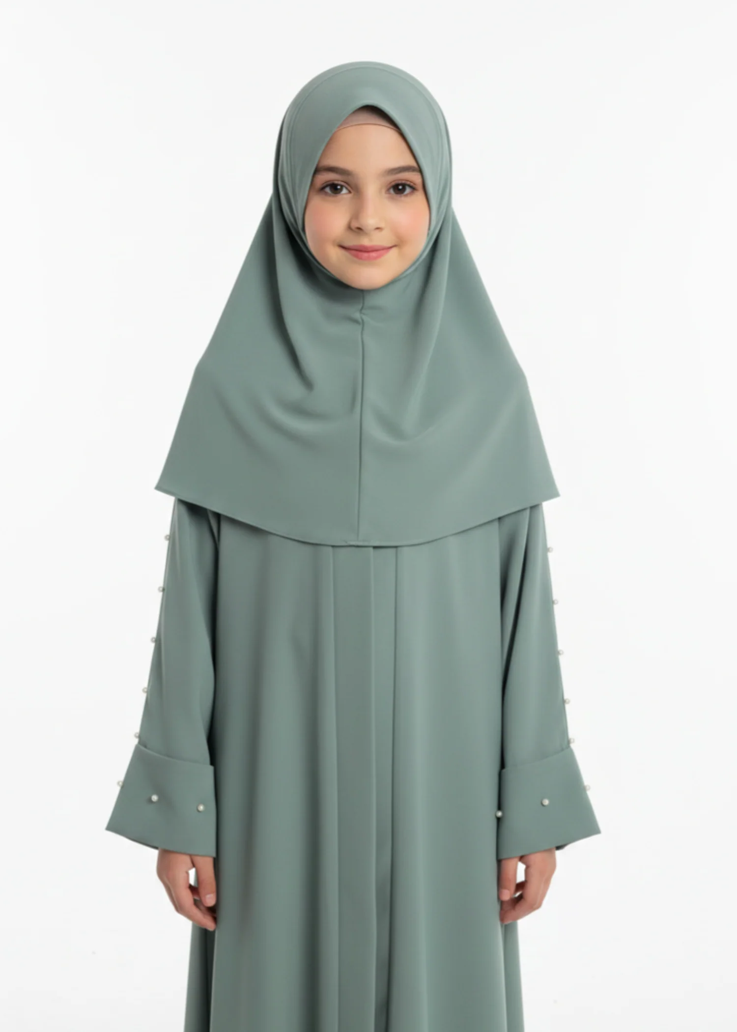 nidha Abaya in Green