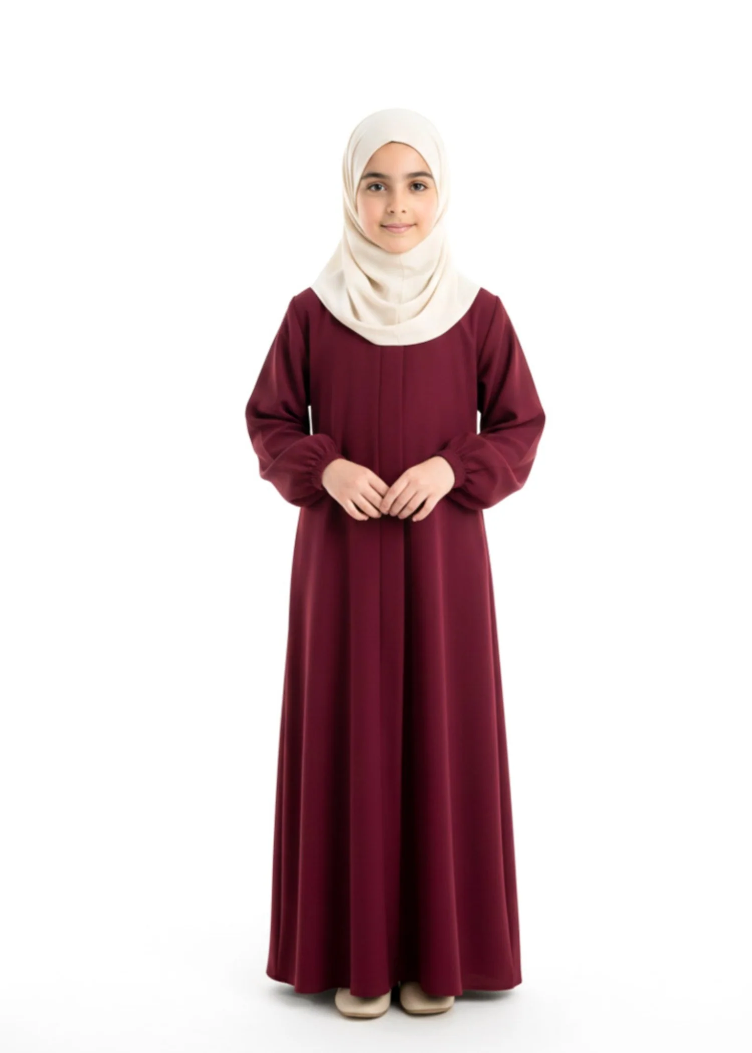 nidha Abaya in Maroon