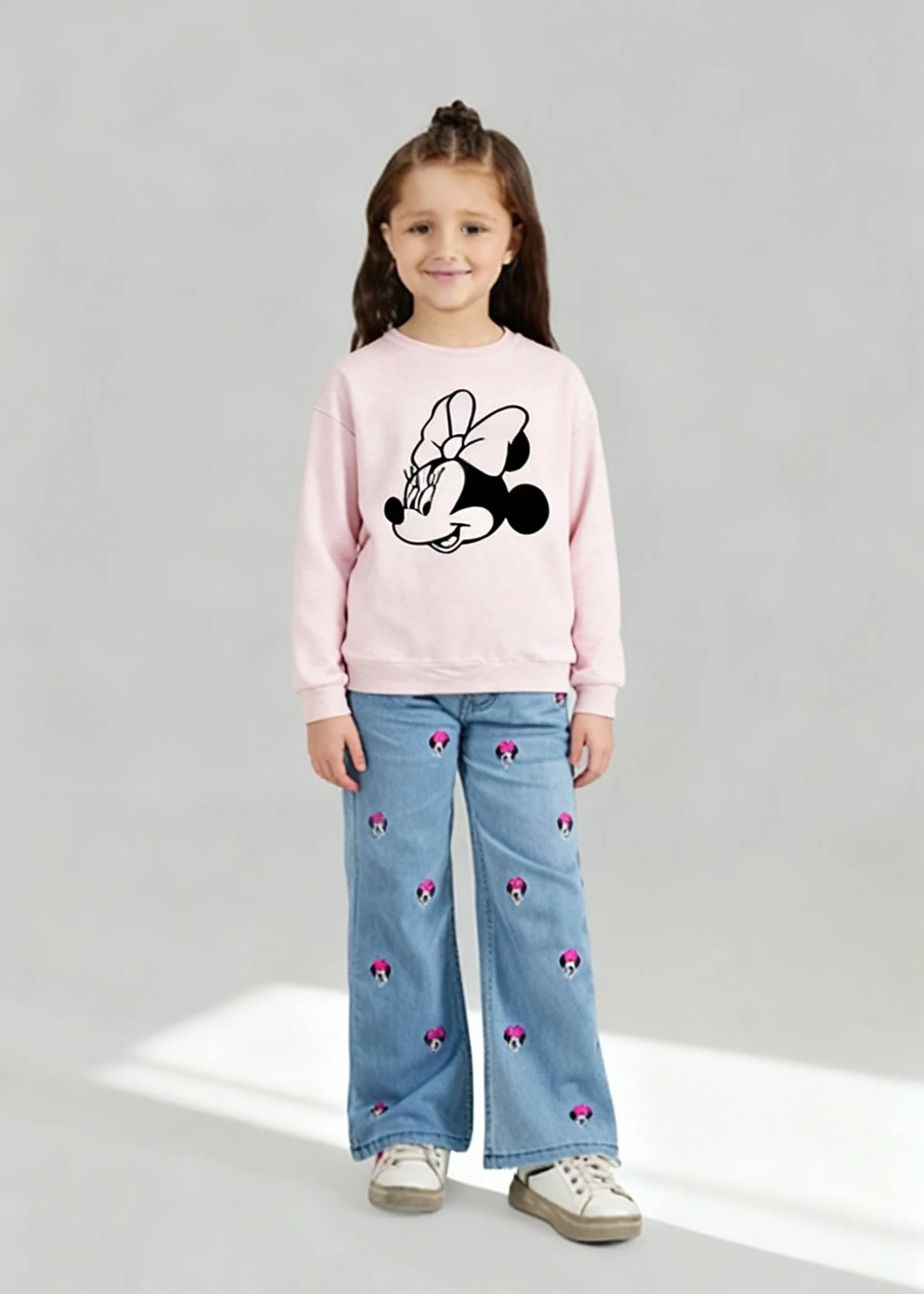 cotton Sweatshirt in Pink