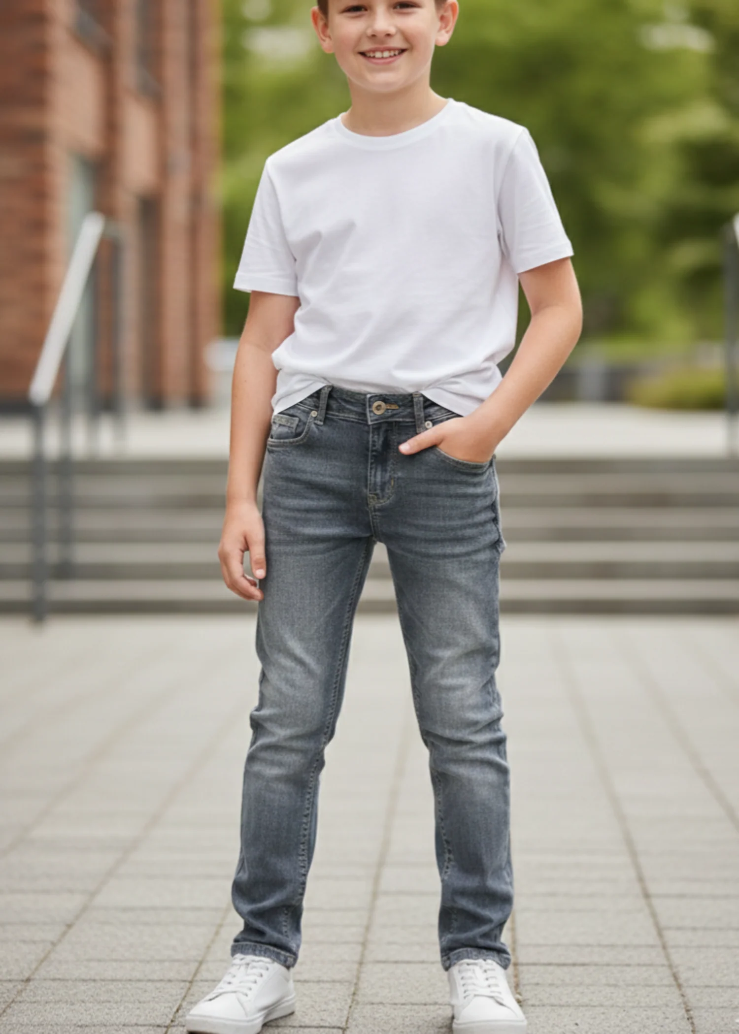 stretch denim Jeans in Grey
