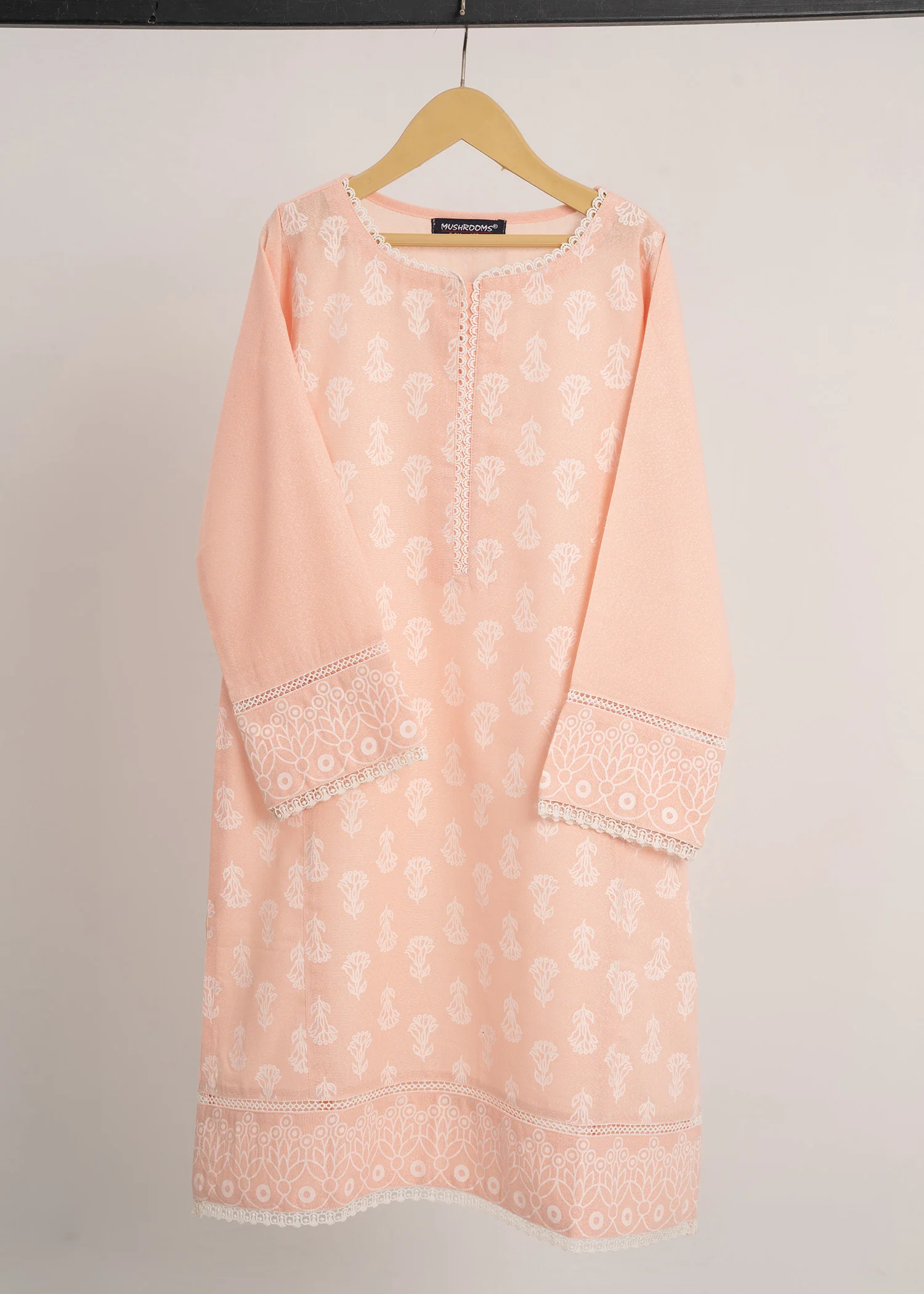 karandi Kurti in Baby pink