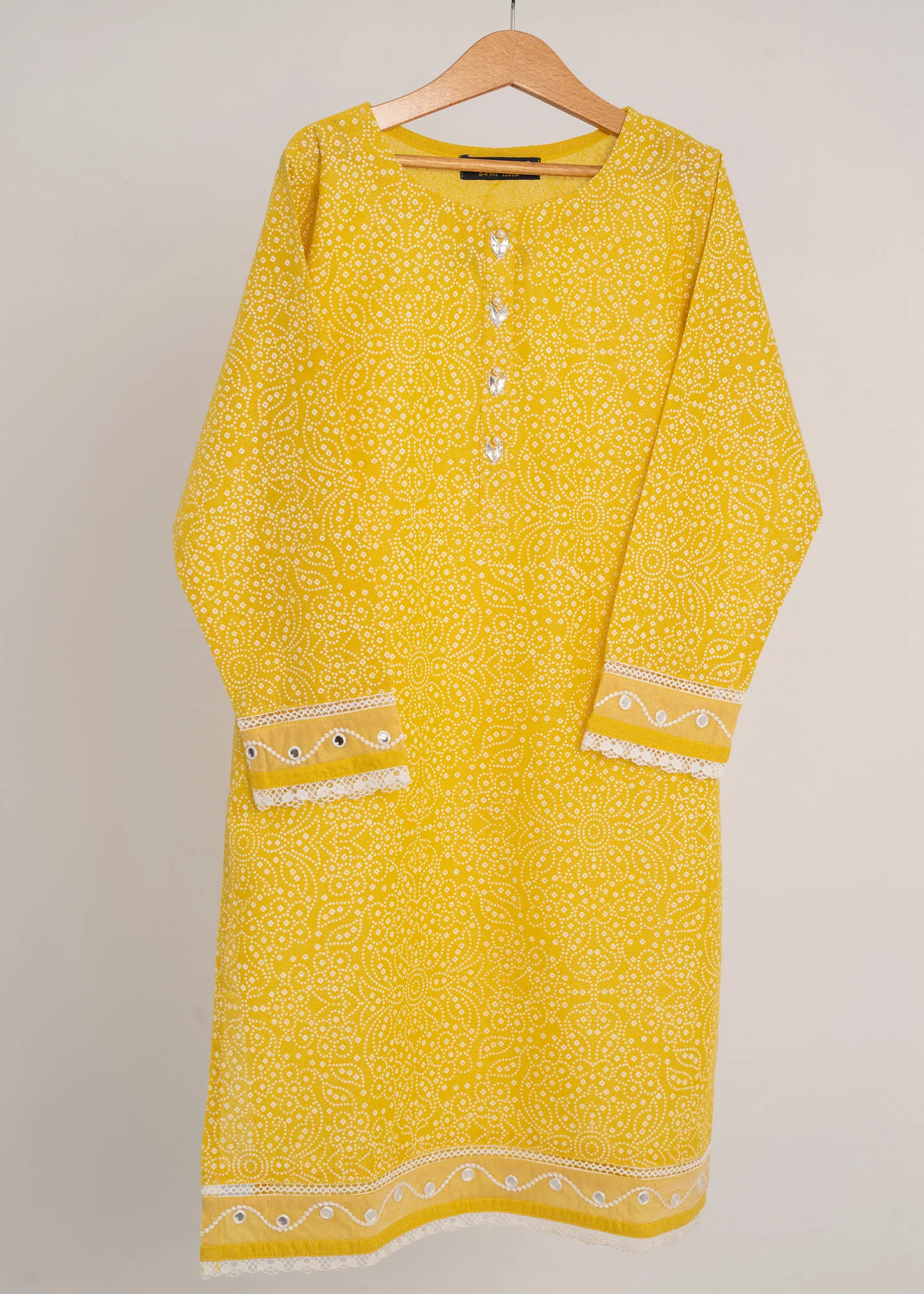 karandi Kurti in Yellow