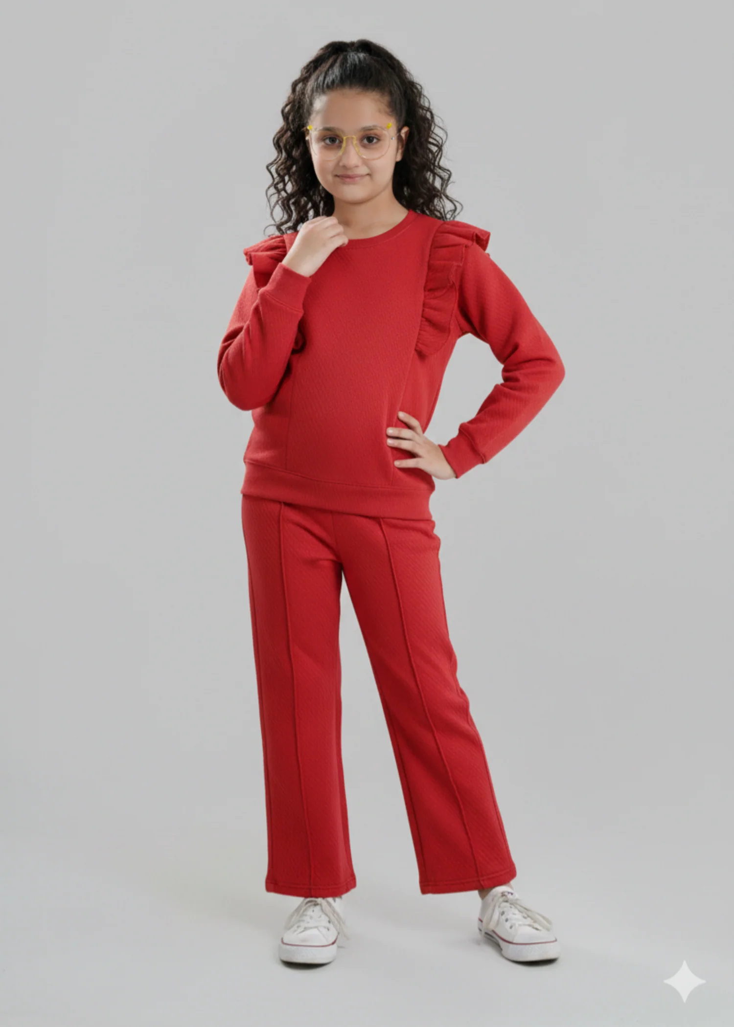 terry Tracksuit in Cherry red