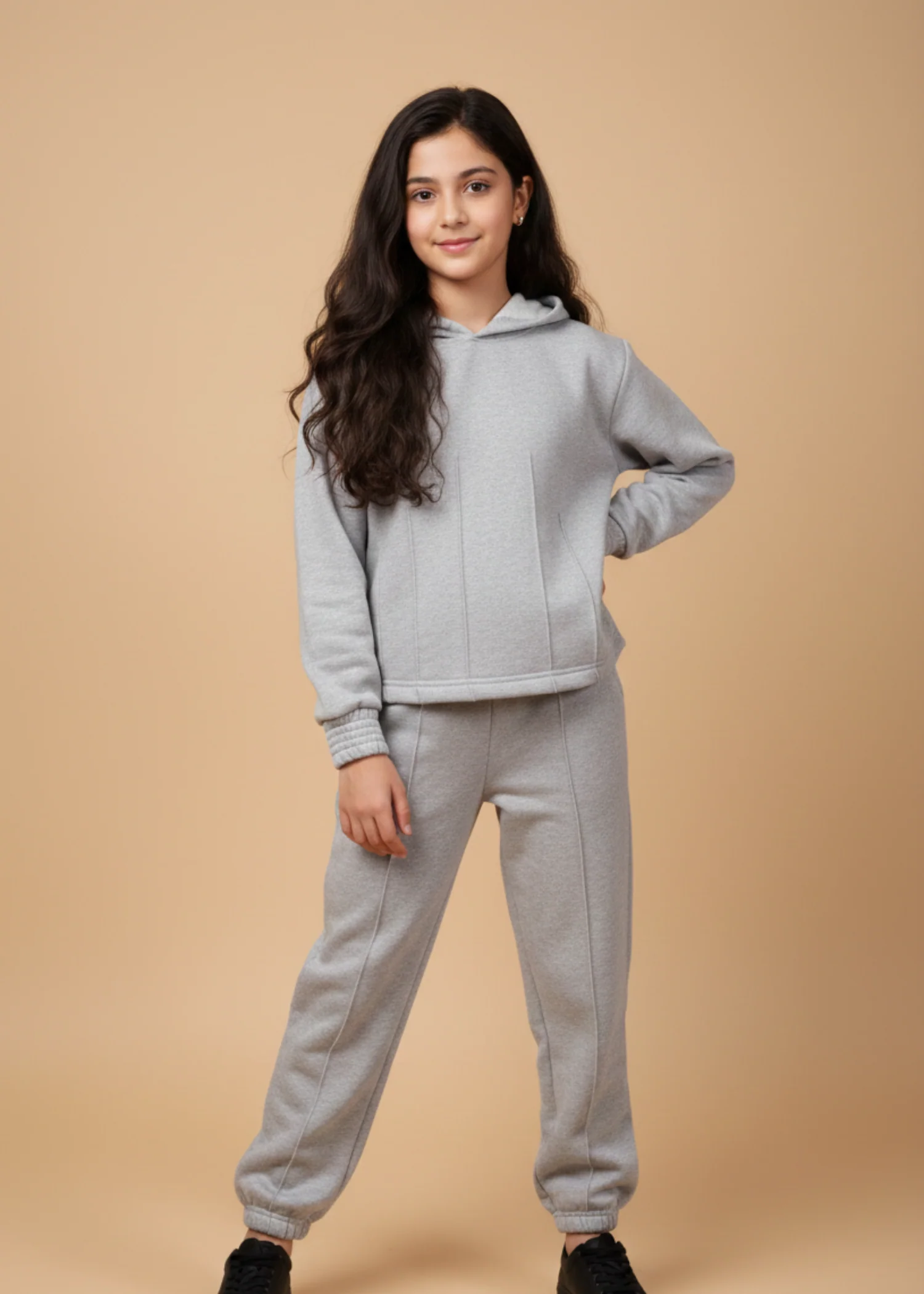fleece Tracksuit in Light grey