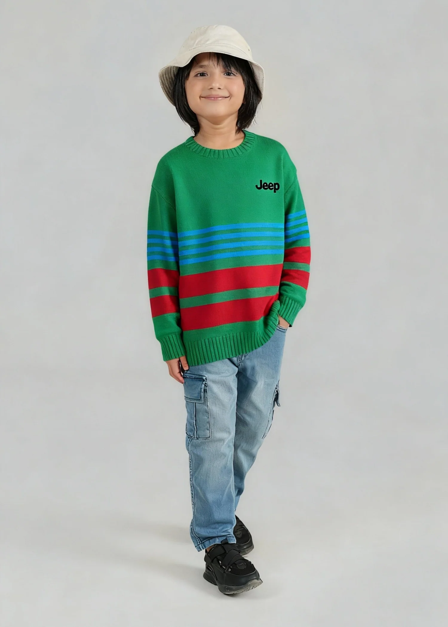 cotton Sweater in Green