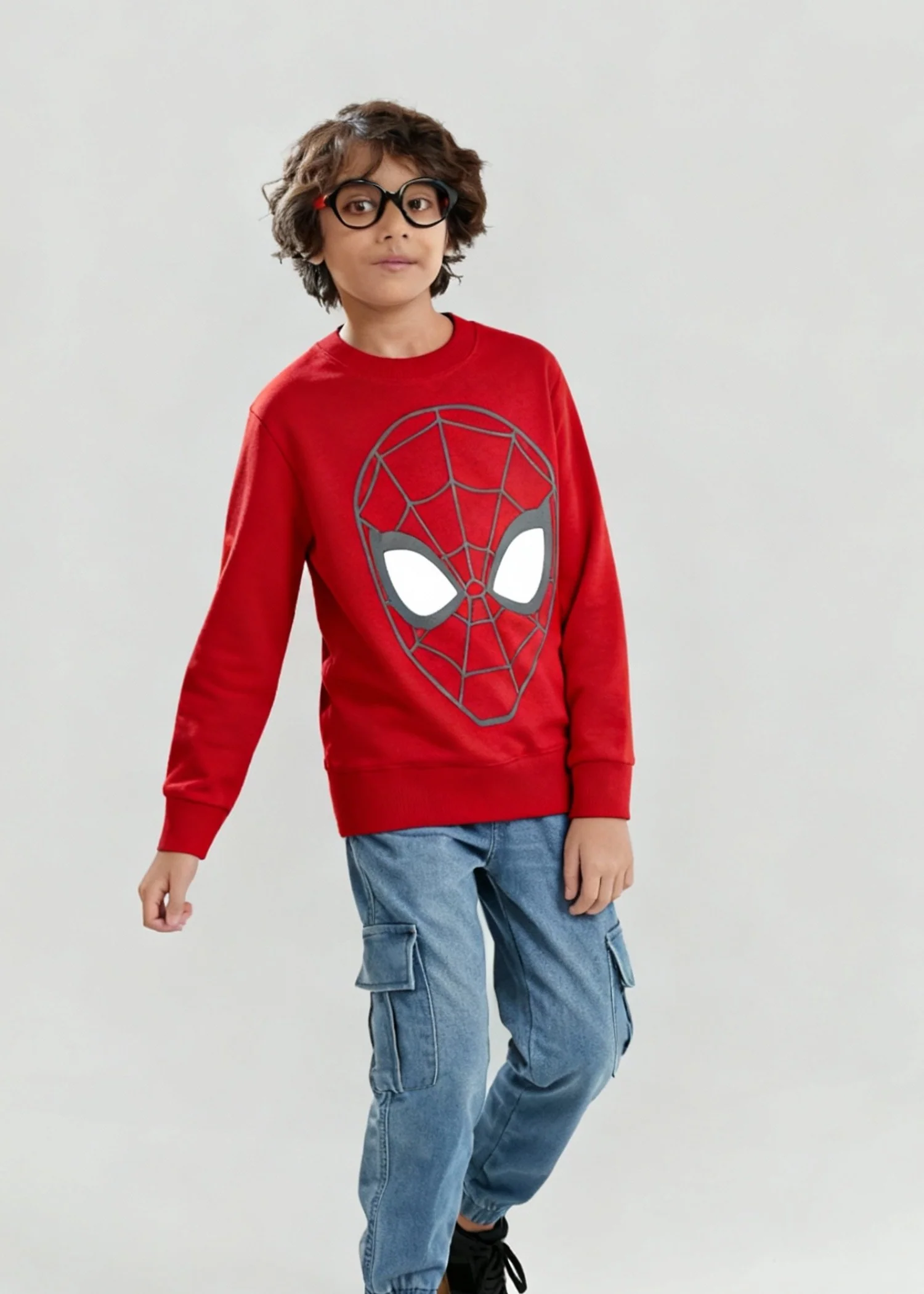 fleece Sweatshirt in Red