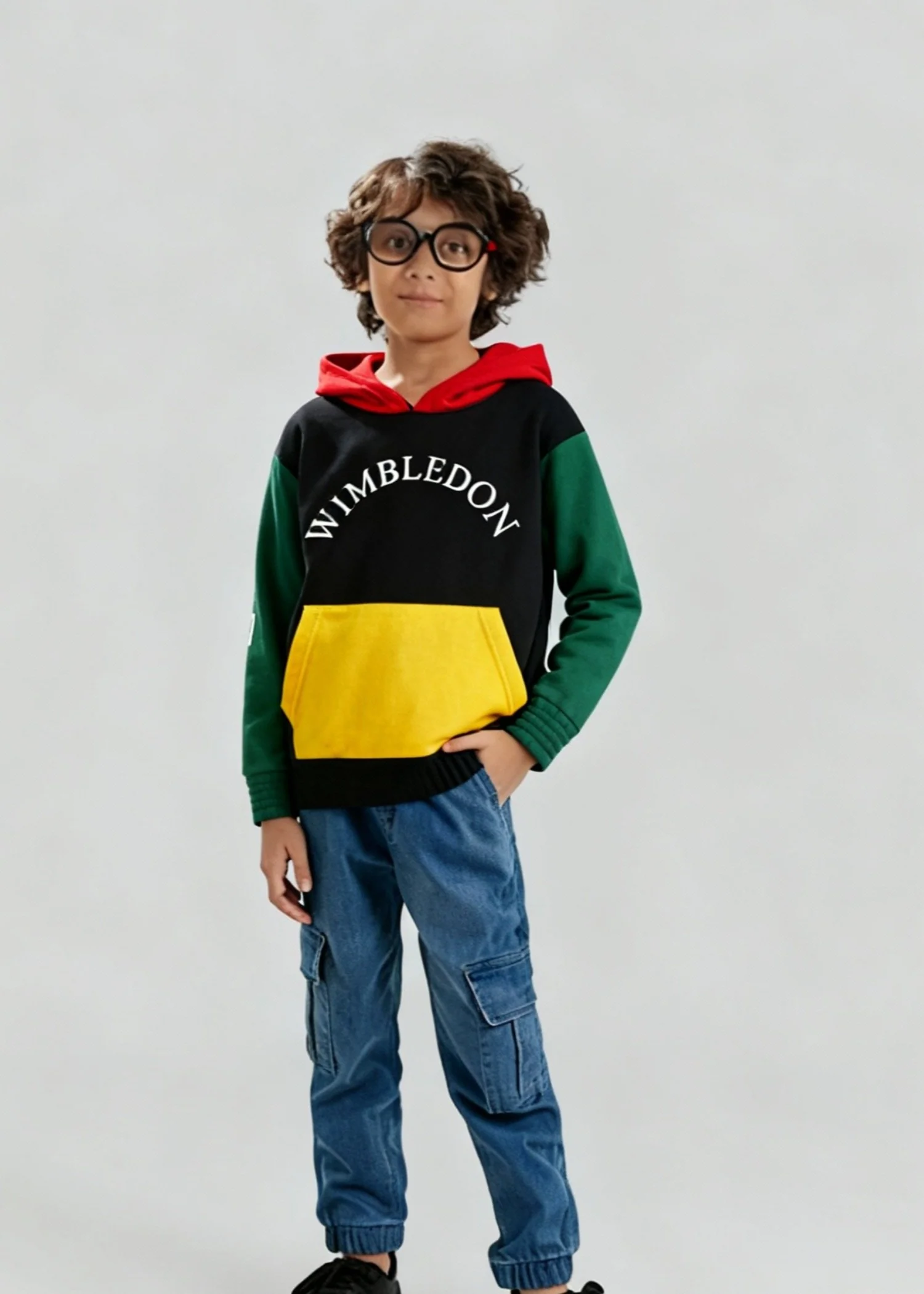 fleece Hoodie in Multi