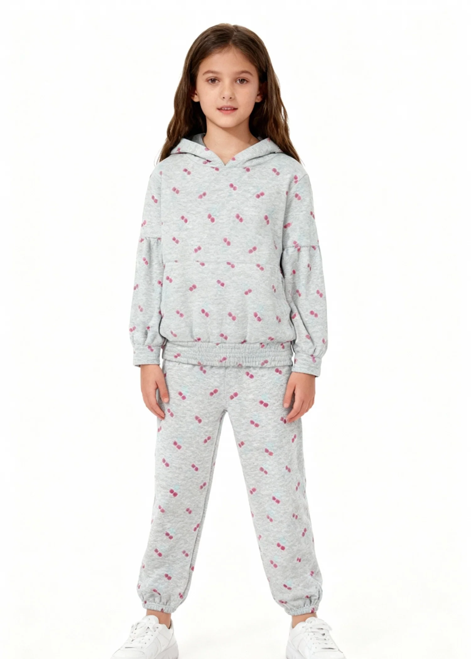 fleece Tracksuit in Pastel grey