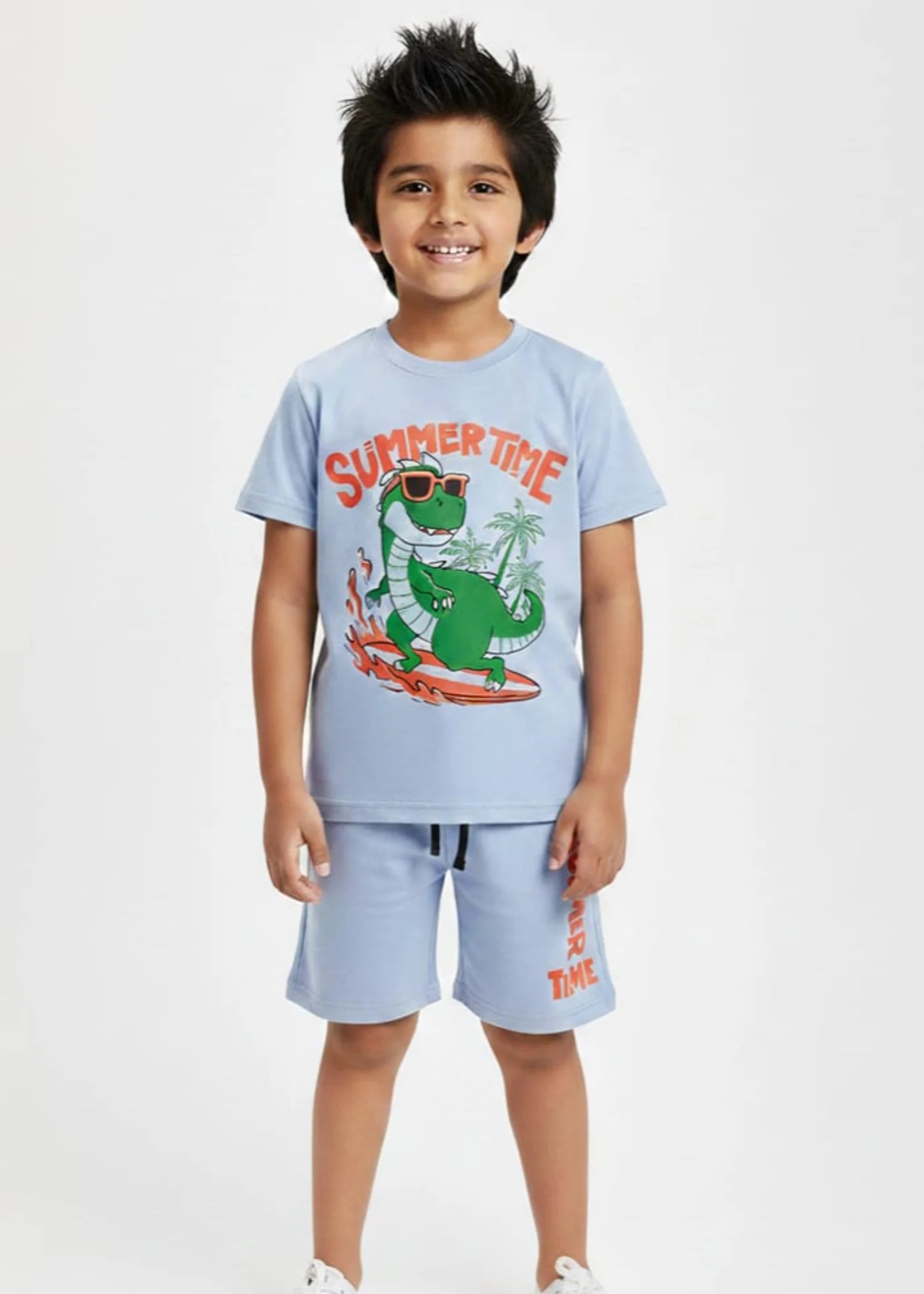 cotton T Shirt in Powder blue