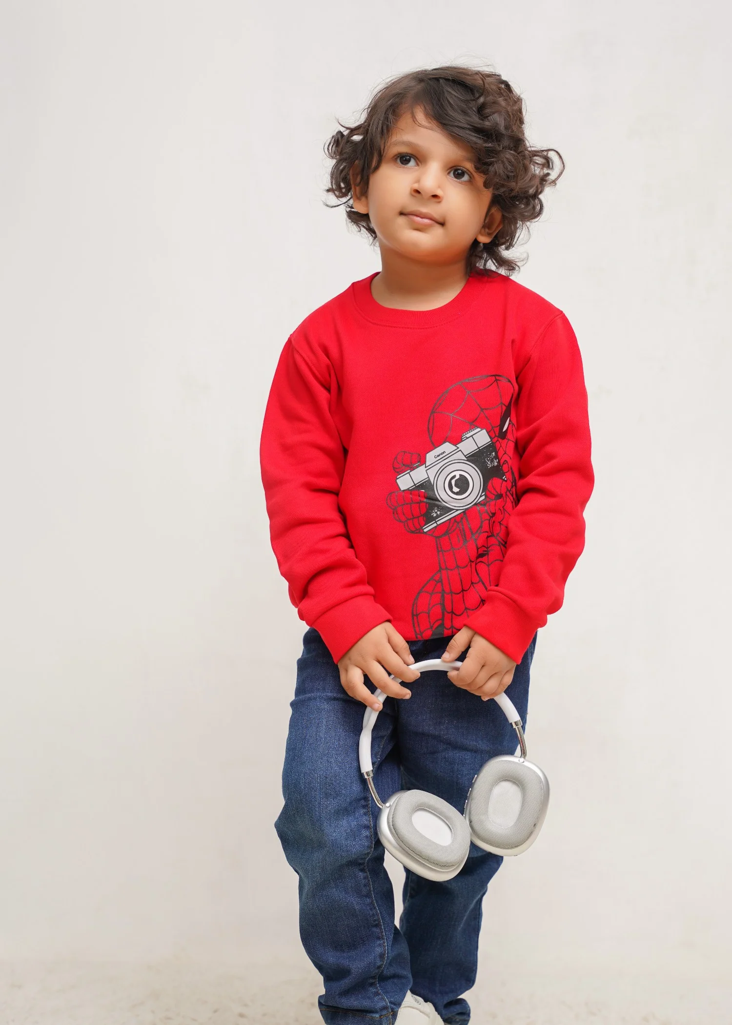 fleece Sweatshirt in Red