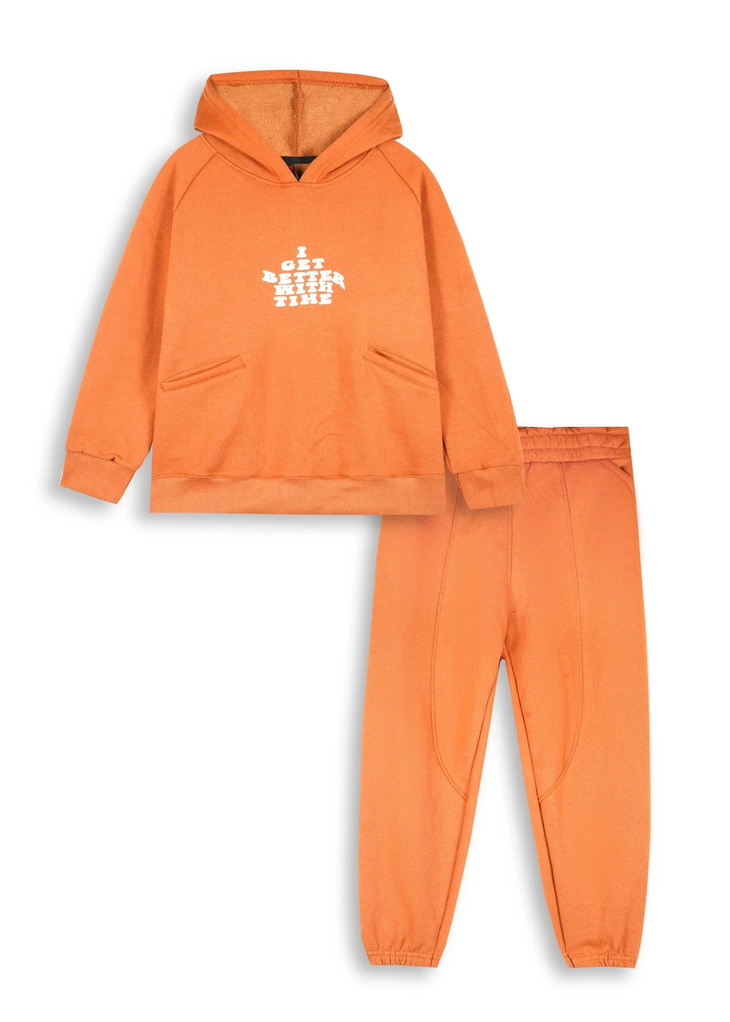 fleece Tracksuit in Burnt orange