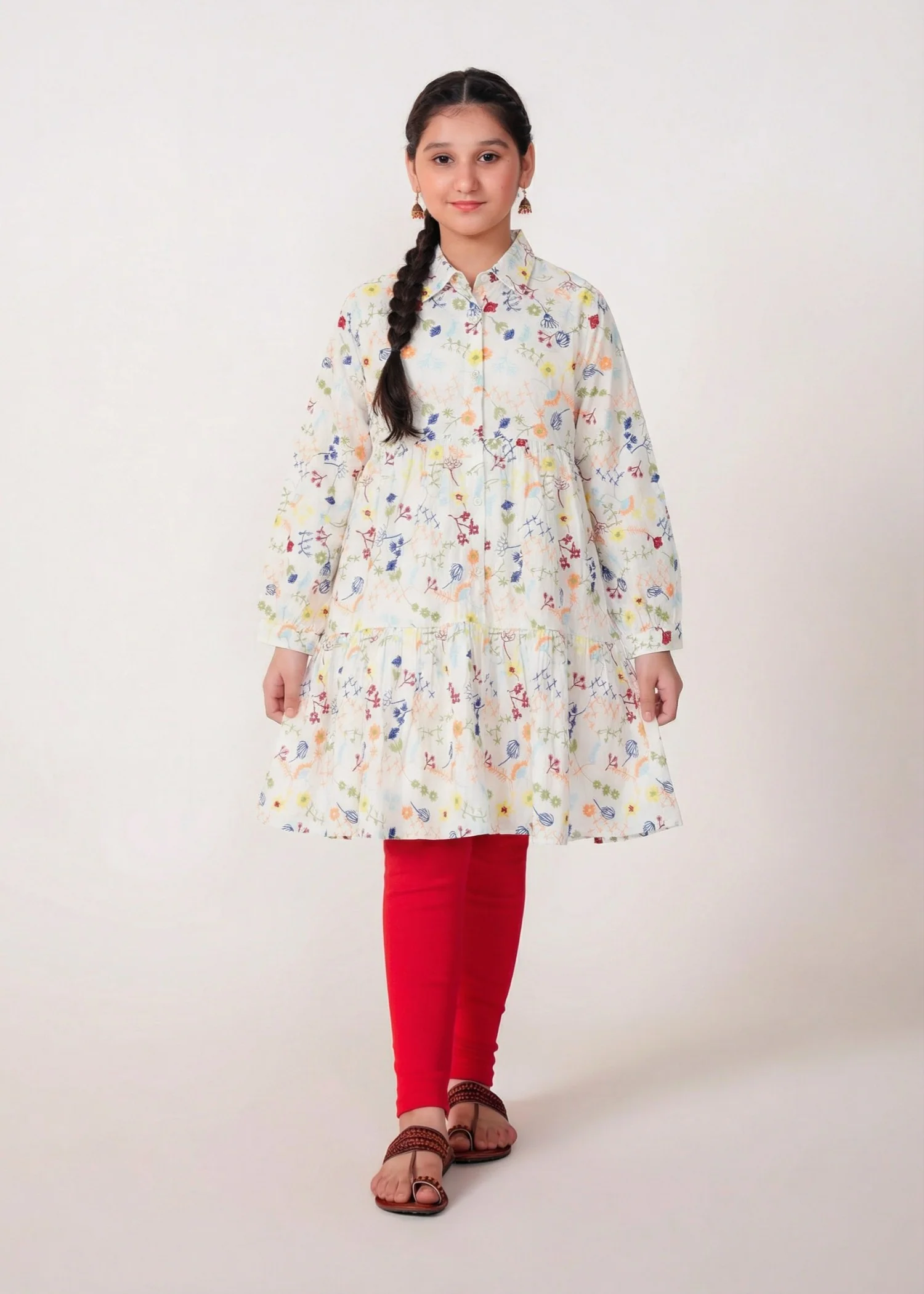 cotton Frock in White