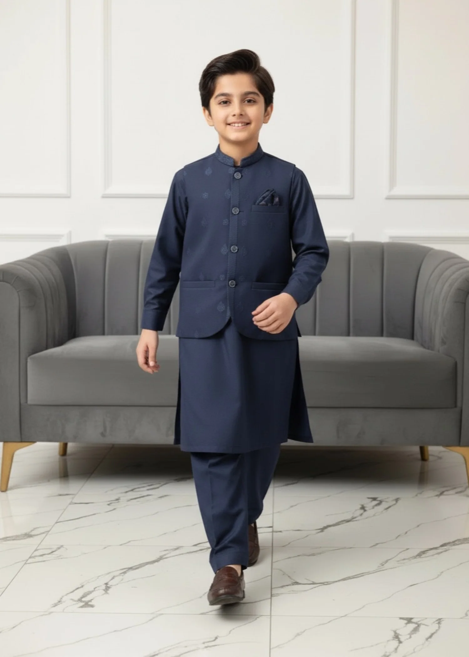 wash & wear Waistcoat in Navy blue