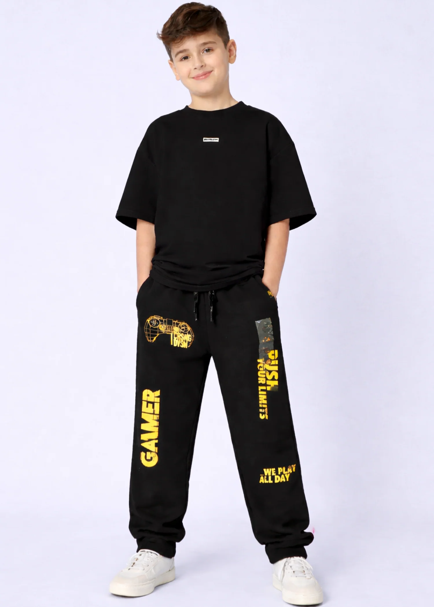 cotton Trousers in Black
