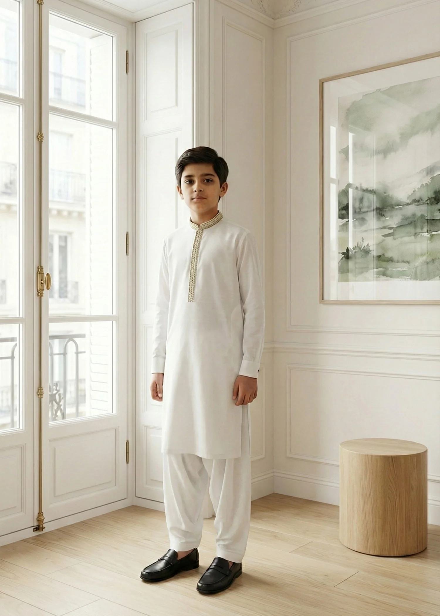 viscose Kurta Set in Off-white