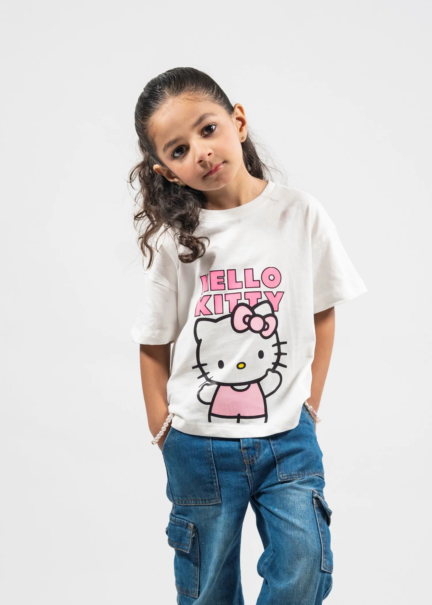 cotton T Shirt in White