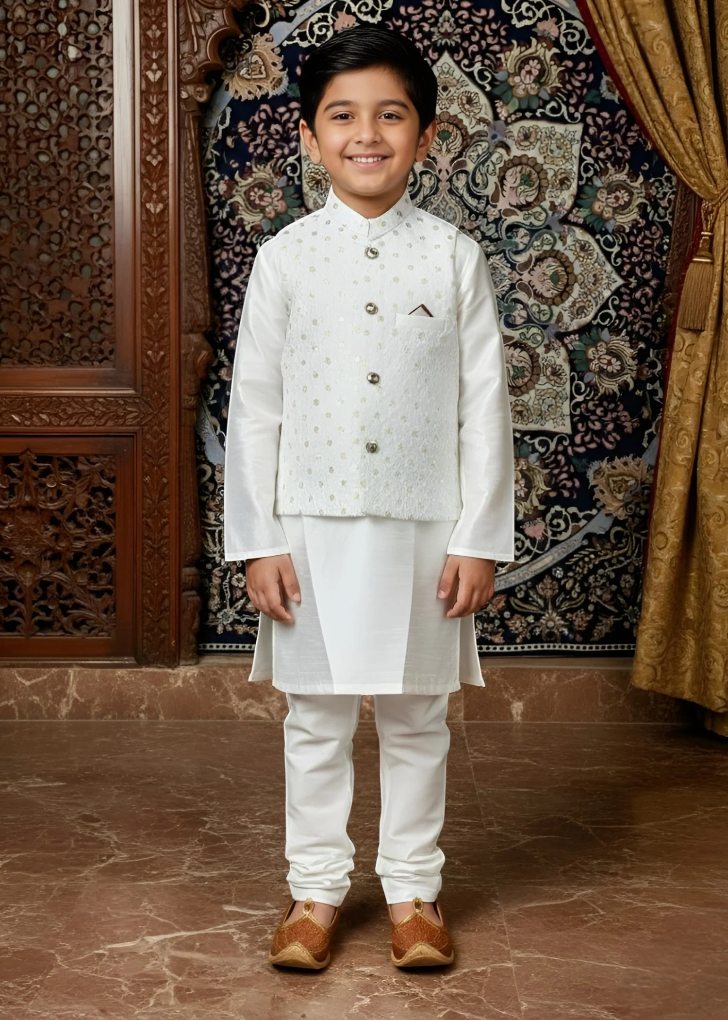 suiting Waistcoat in Off-white