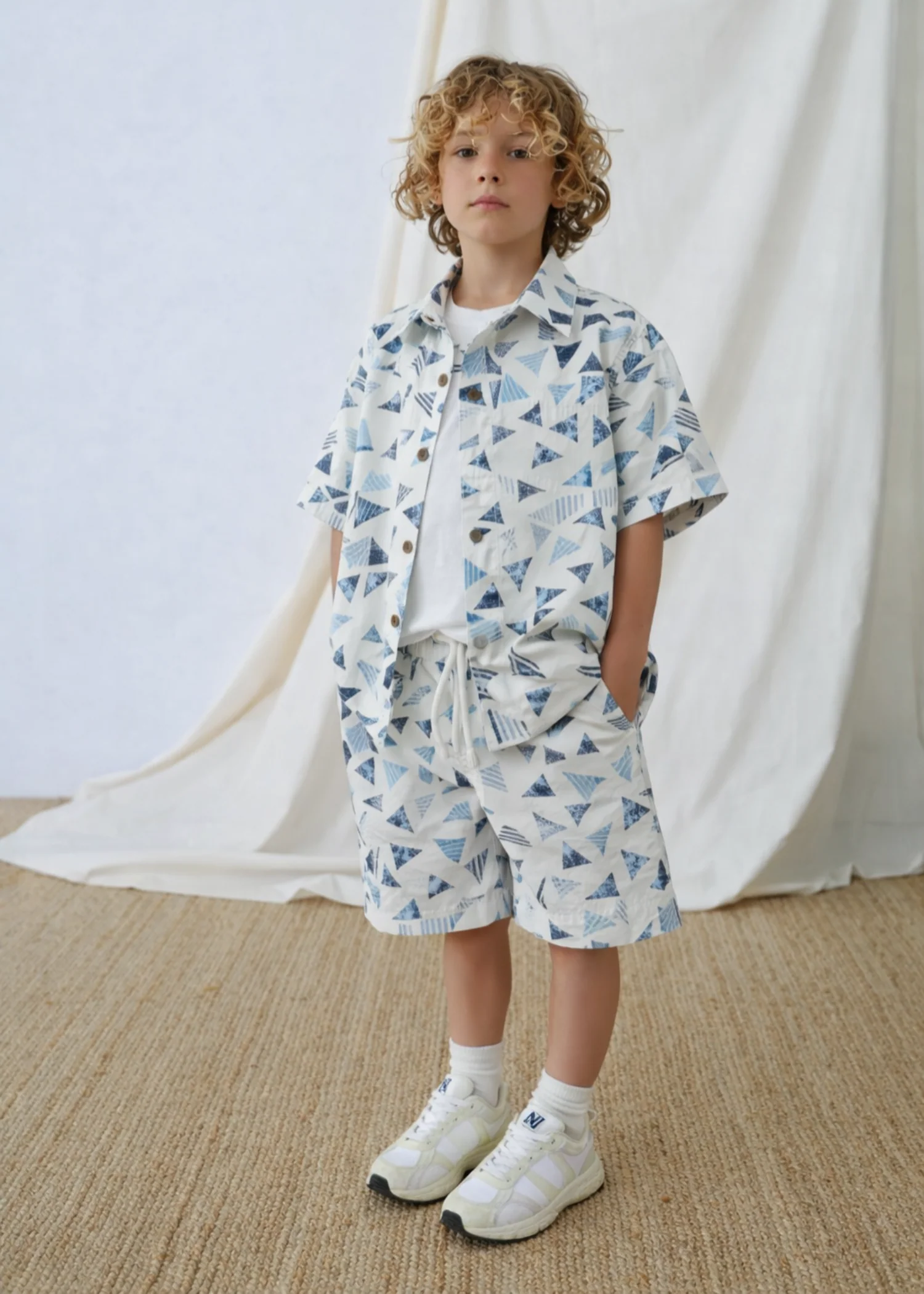 Co ord Sets in Blue, off-white