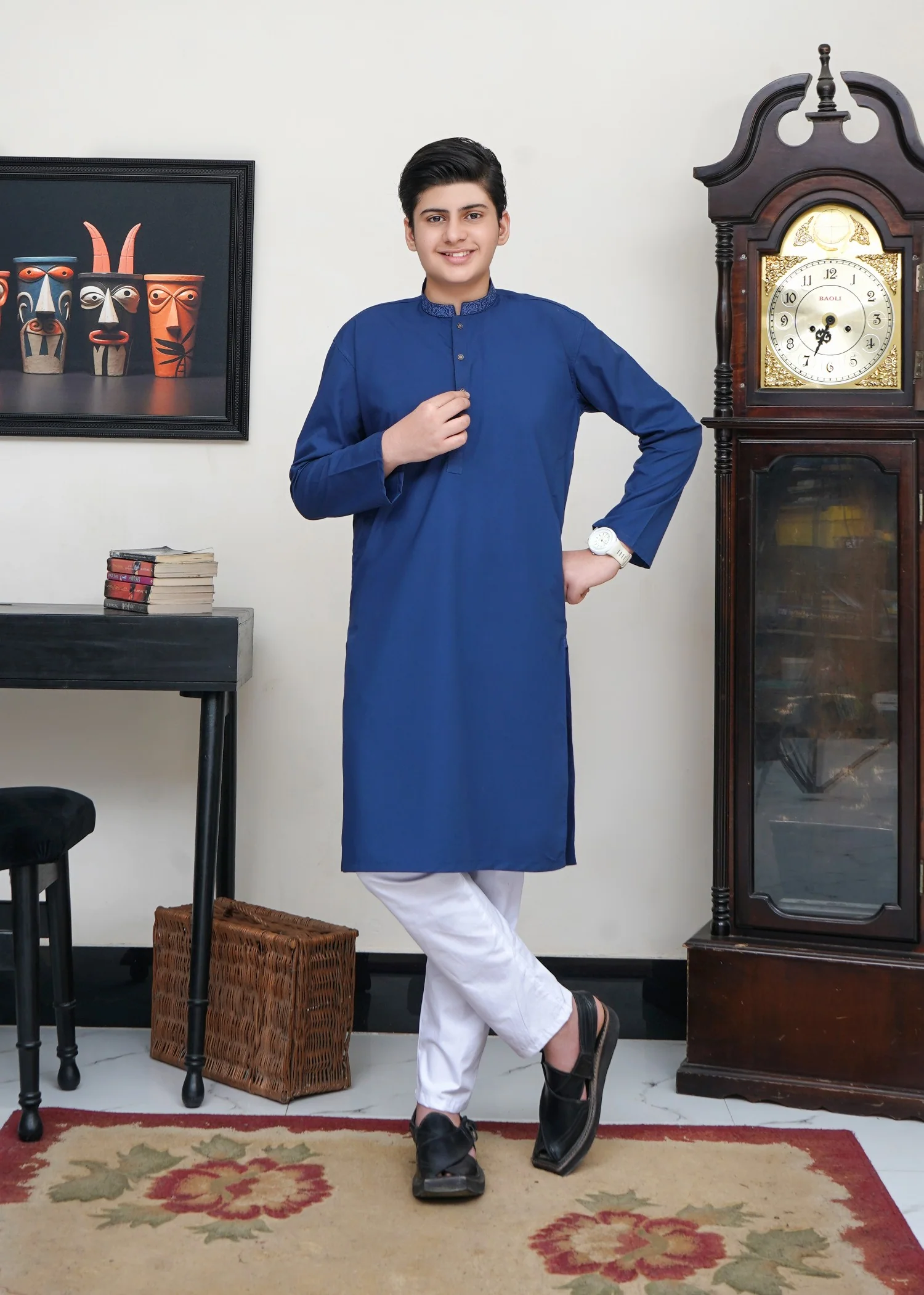 wash & wear Kurta in Blue