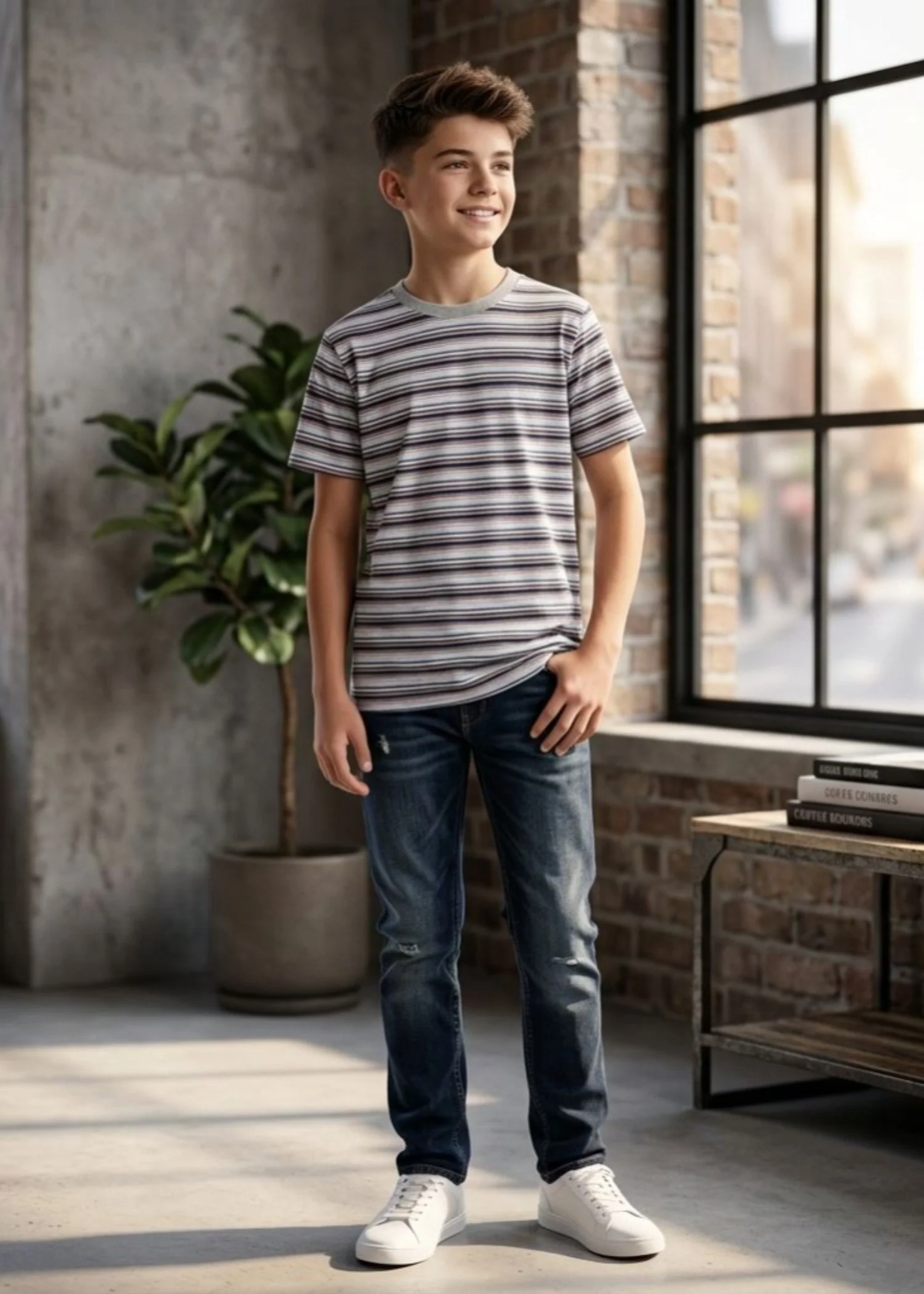 cotton T Shirt in Multi