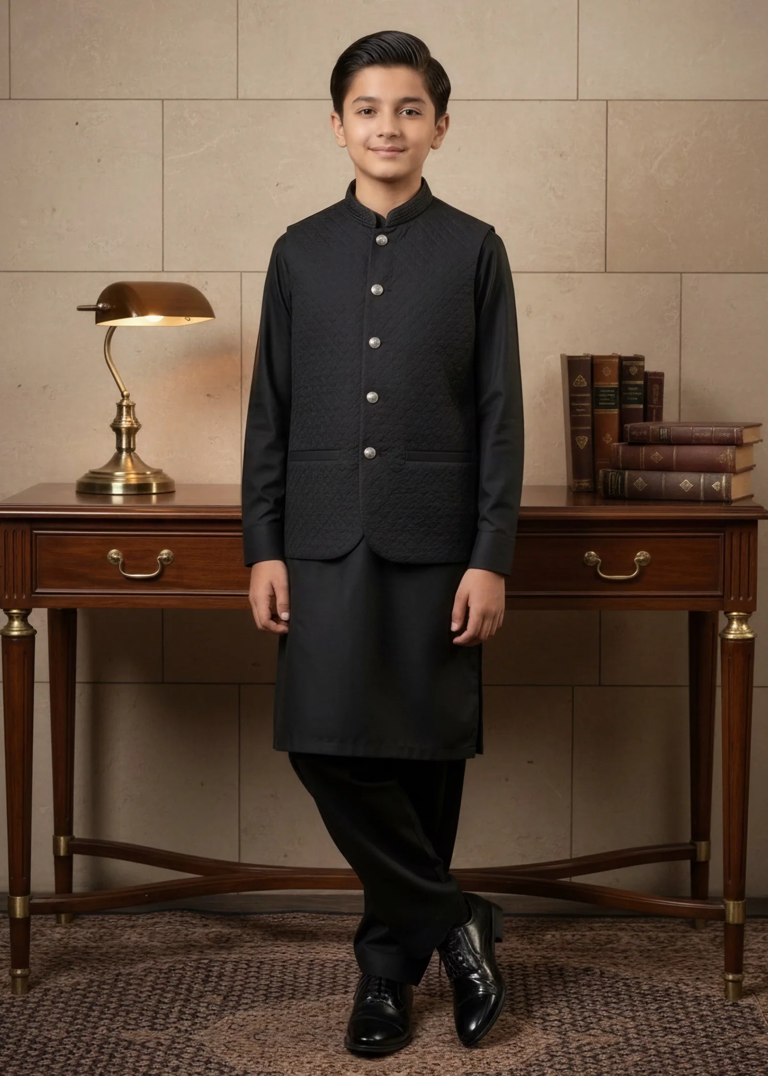 wash & wear Waistcoat in Black