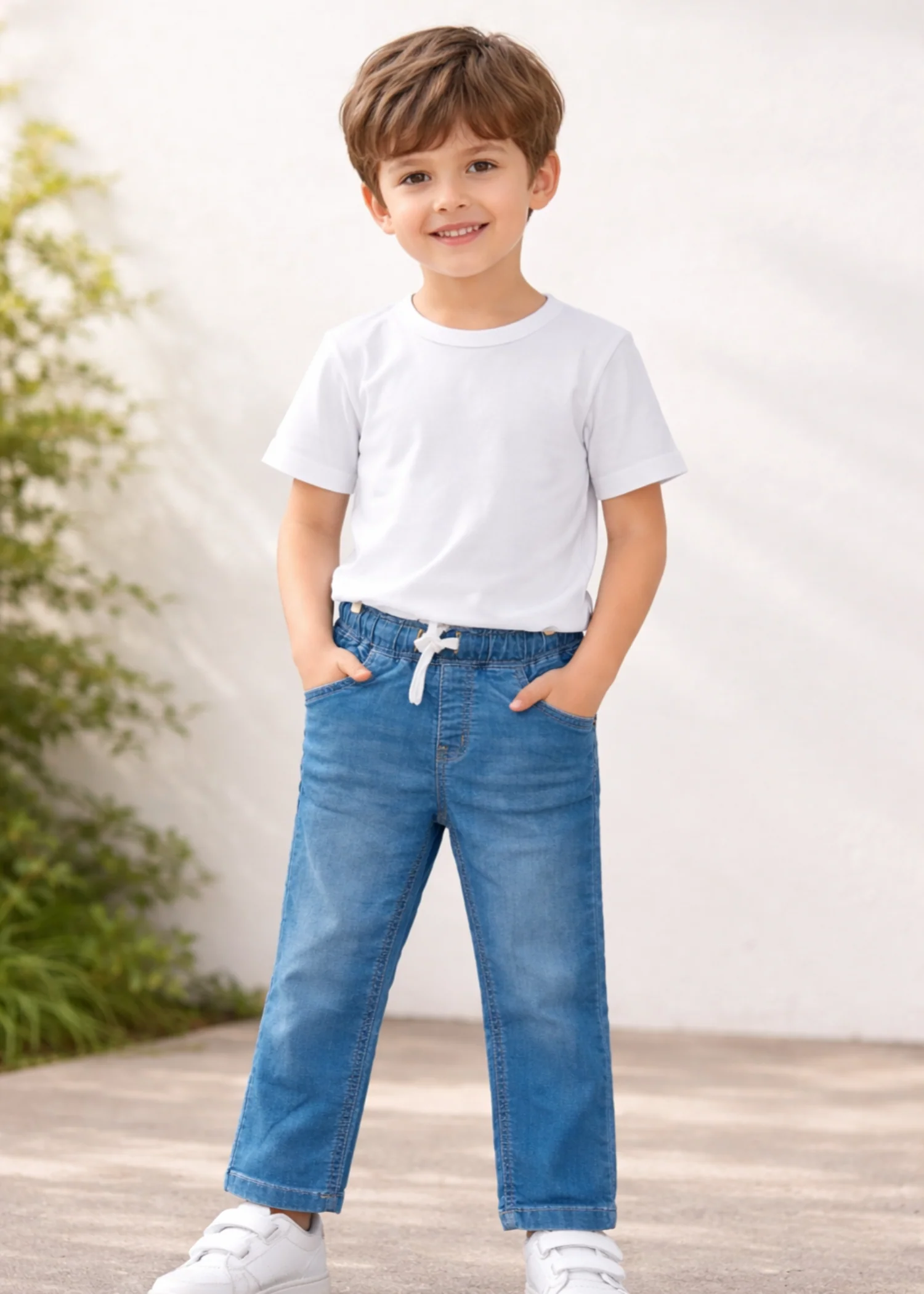 stretch denim Jeans in Light blue