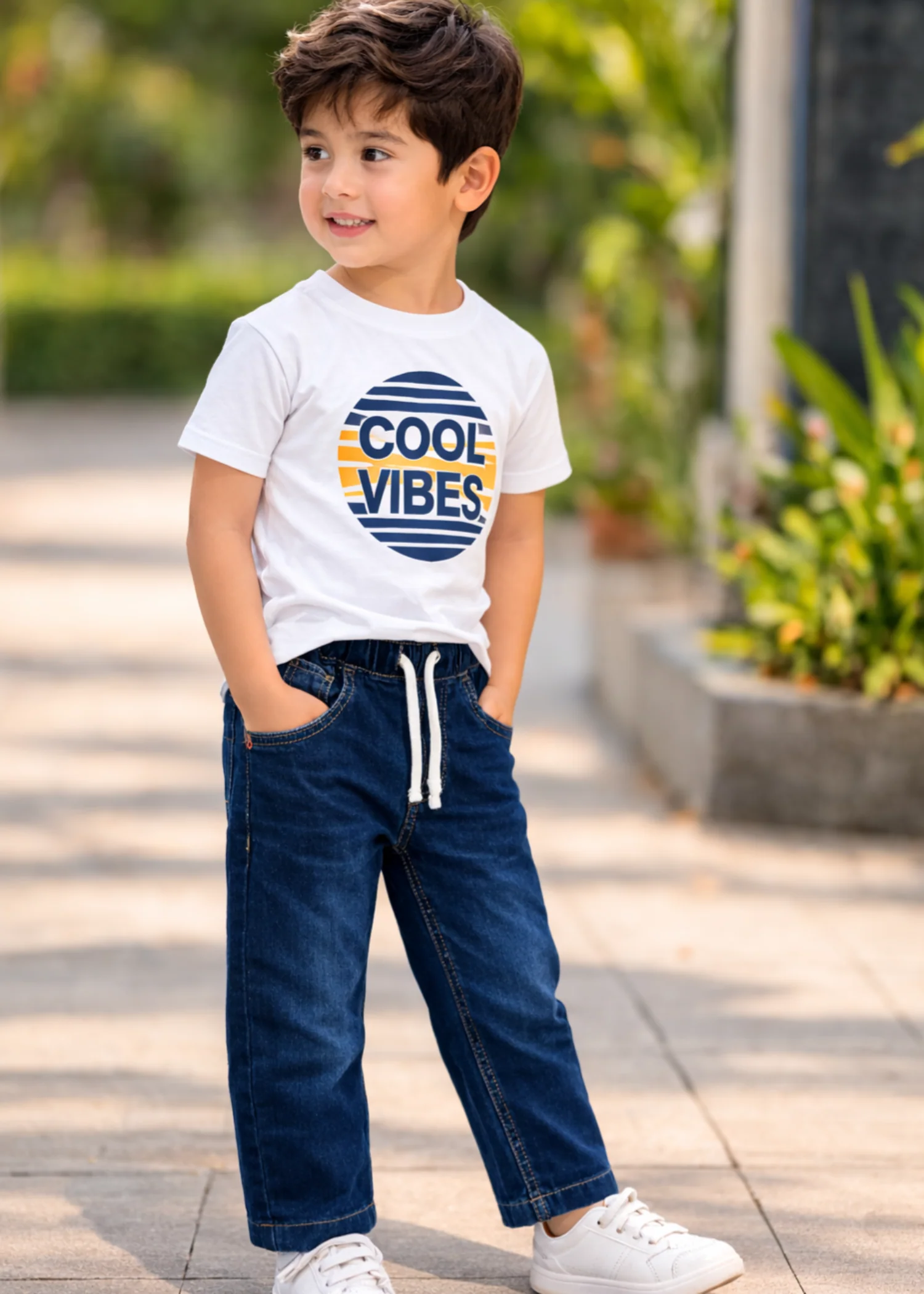 stretch denim Jeans in Dark blue, denim