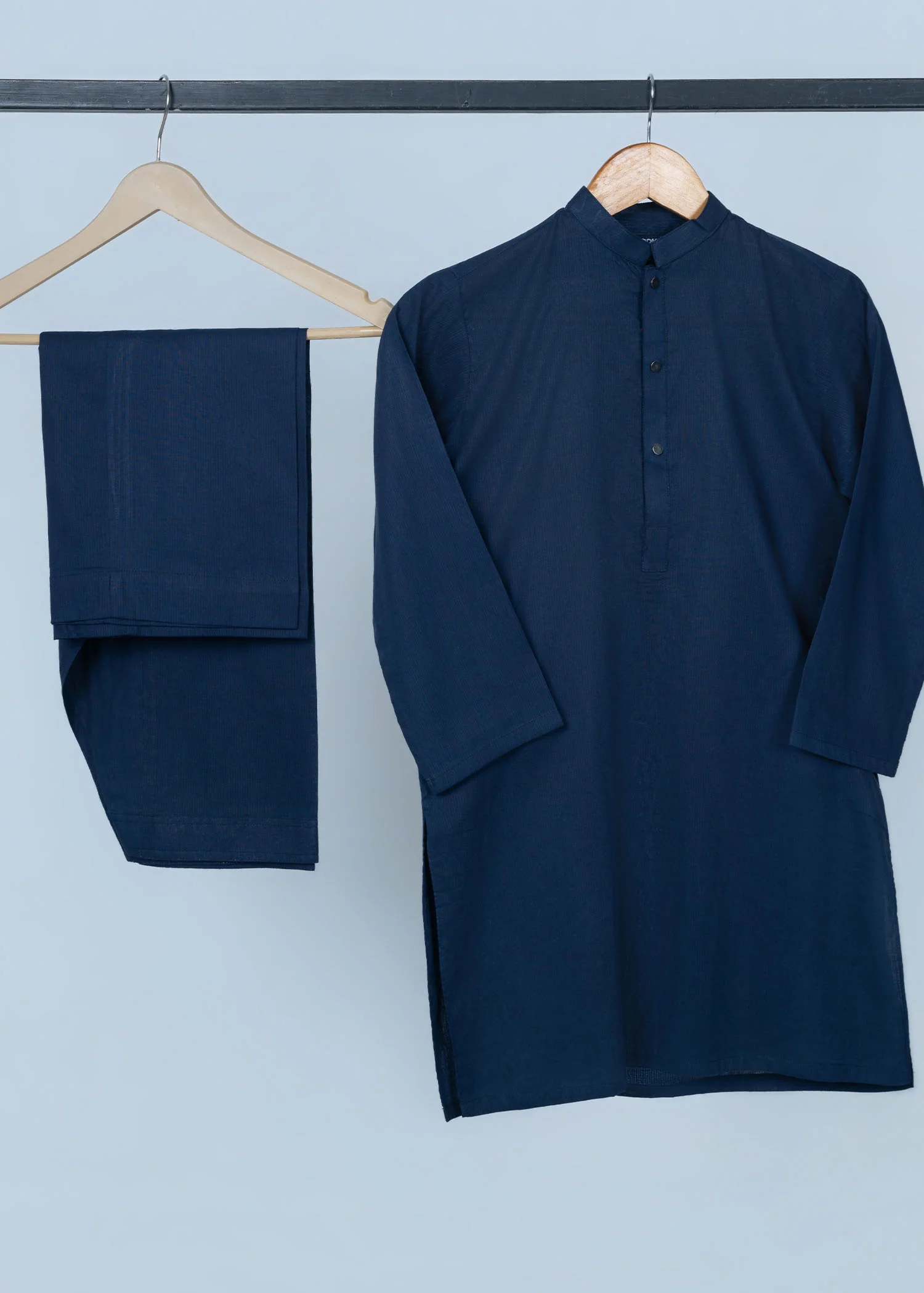 cotton Kurta Set in Navy blue