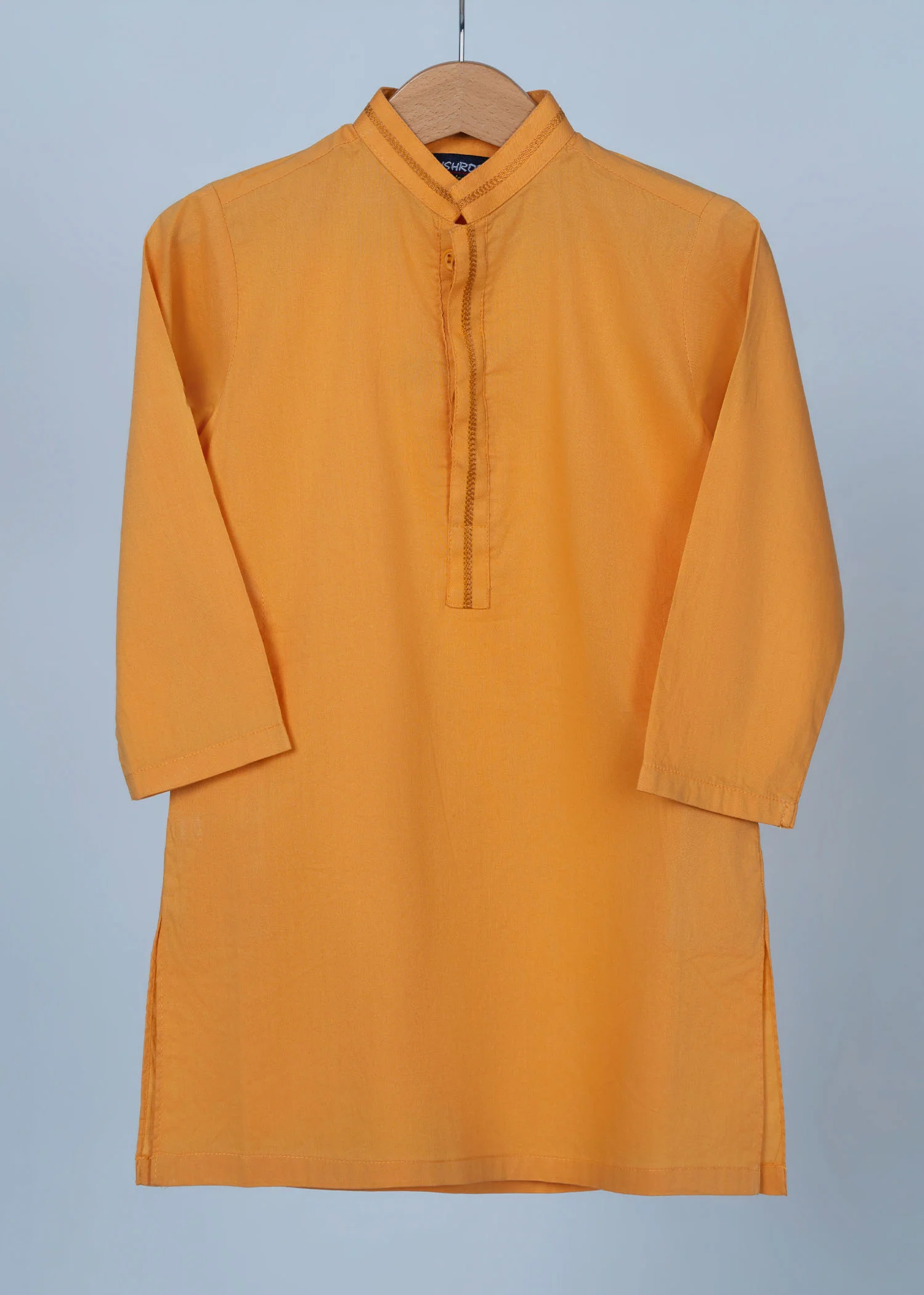 wash & wear Kurta in Ochre orange