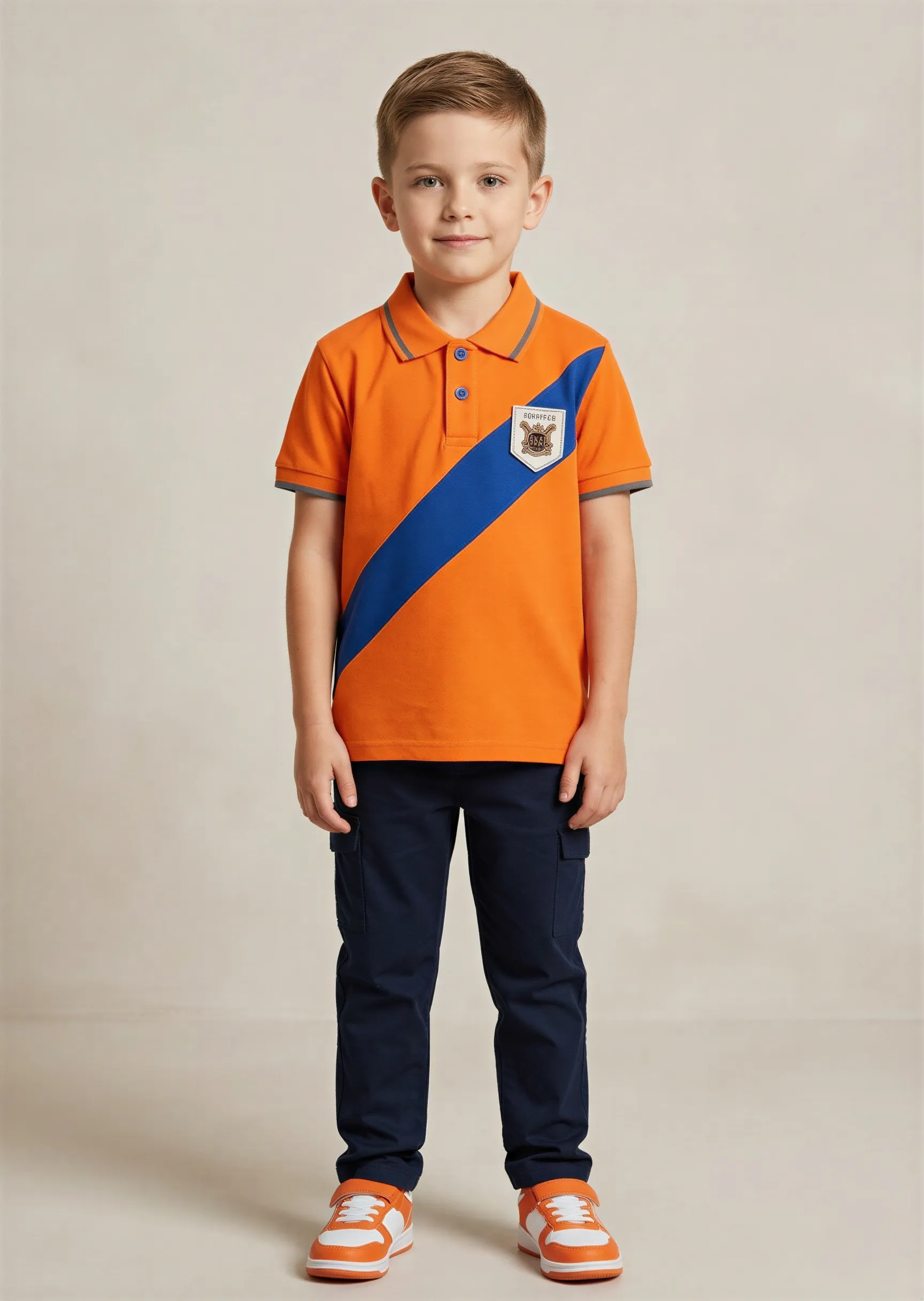cotton jersey Polo Shirt in Orange